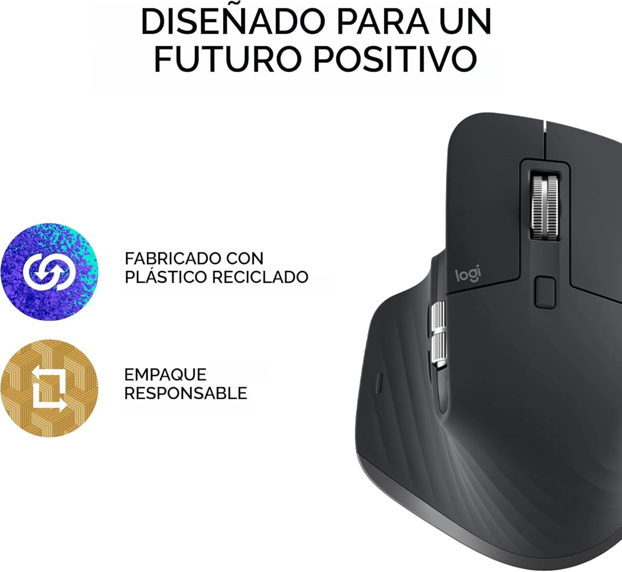 Imagen 4 de Mouse Inalámbrico Logitech MX Master 3s Óptico 8000DPI 7 Botones Bluetooth Negro