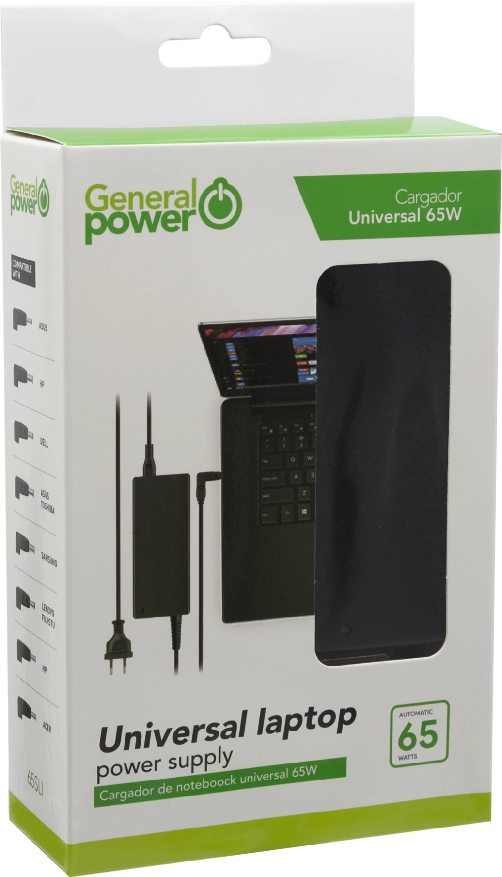 Imagen 0 de CARGADOR UNIVERSAL 65W SLIM (AUTO)