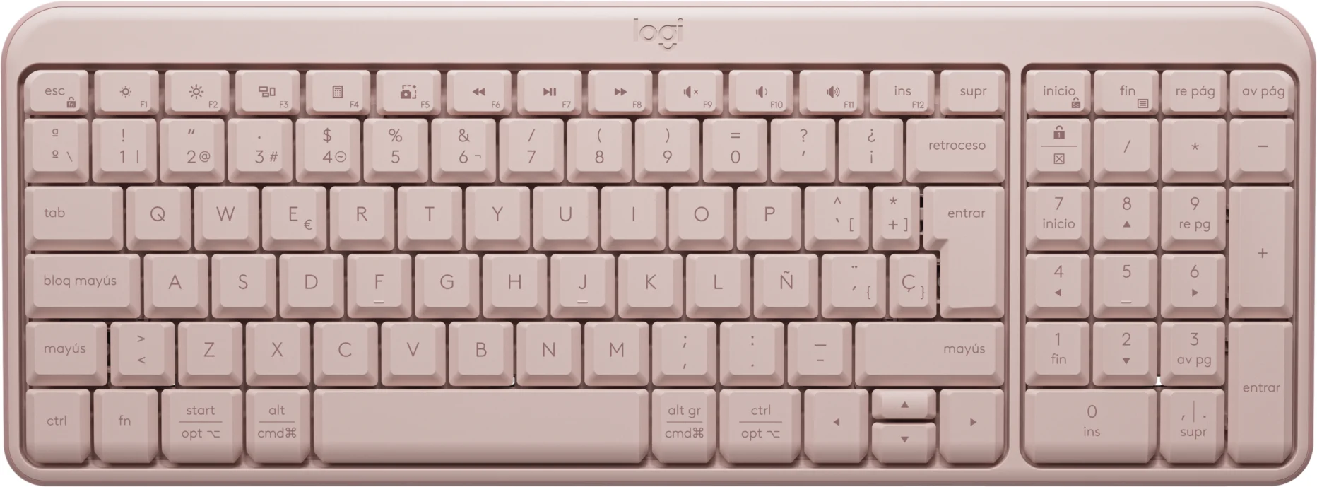 Imagen 0 de Teclado Inalámbrico Logitech K250 Epañol Qwerty Bluetooth Rosado