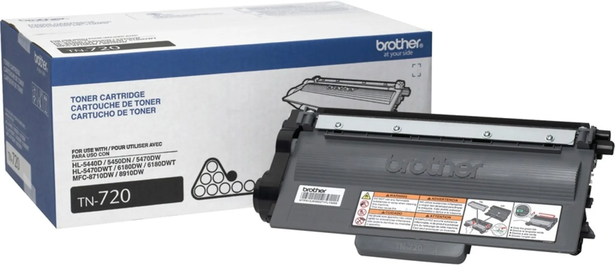 Imagen 0 de Toner Brother TN720 Negro para Impr Laser HL-5470DW/6180DW/8110DN, 3000 Pág     