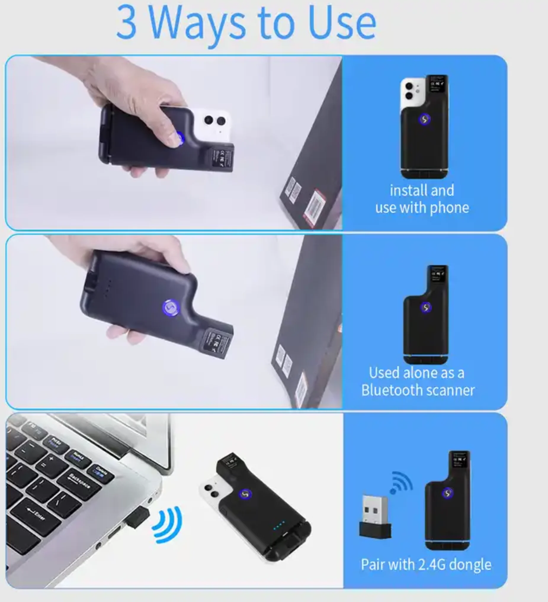 Imagen 5 de Lector de Codigo de Barras Symcode 2D para Celular R-75 Inalámbrico