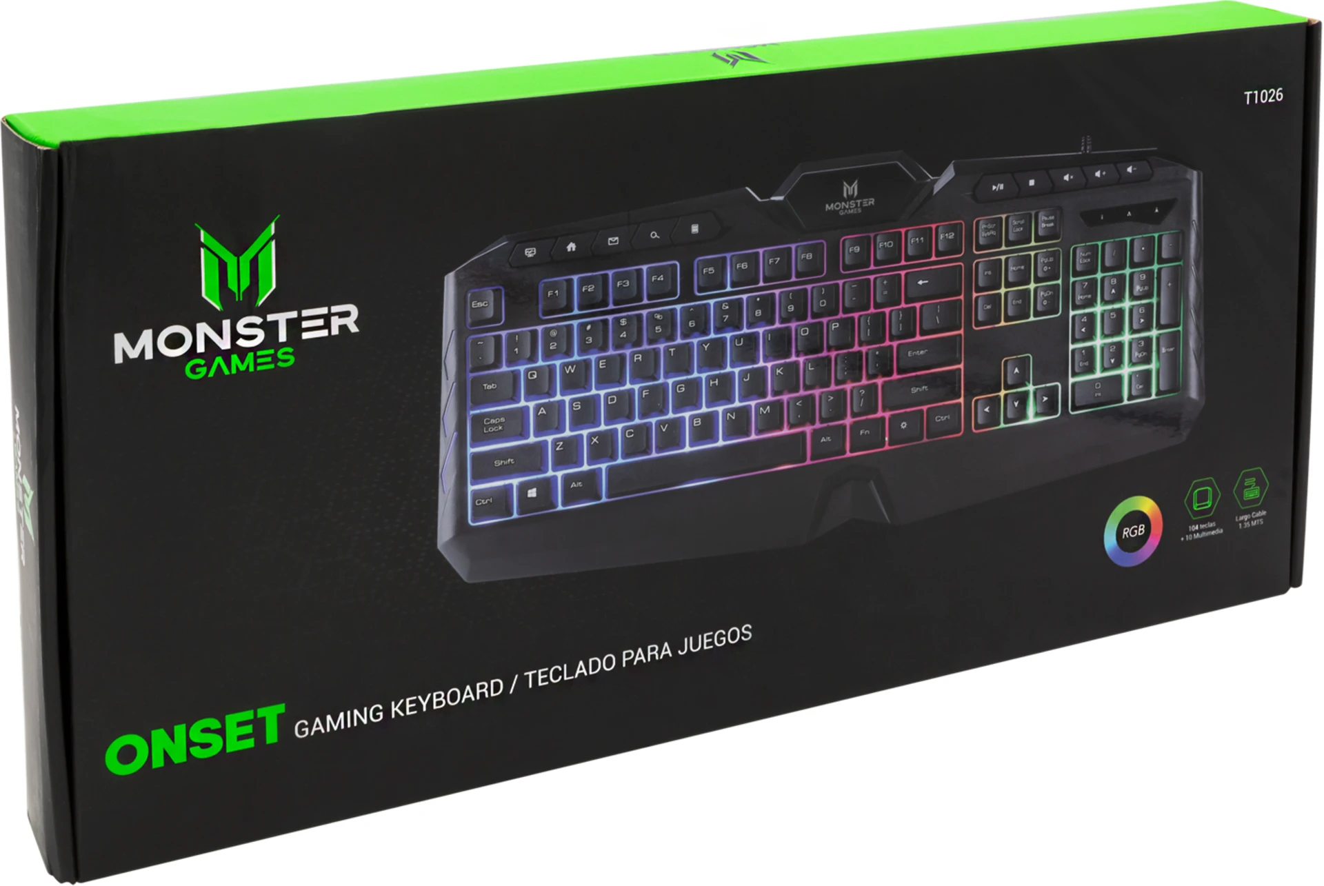 Imagen 1 de T1026 KEYBOARD GAMER MONSTER ONSET