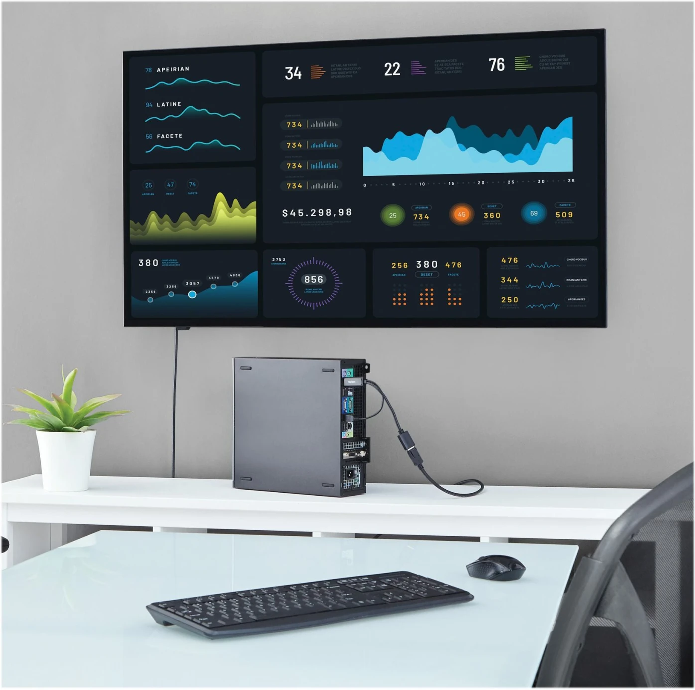 Imagen 1 de Adaptador Startech HDMI a DisplayPort USB 4K 3840*2160 Pixeles USB-C 