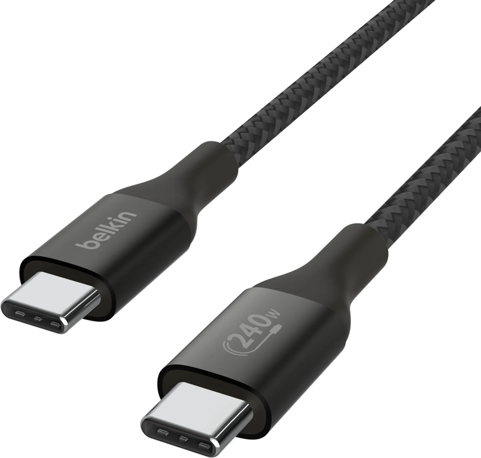 Imagen 1 de Cable USB-C Tipo-C M/M 240W Trenzado 2mts Color negro - Belkin