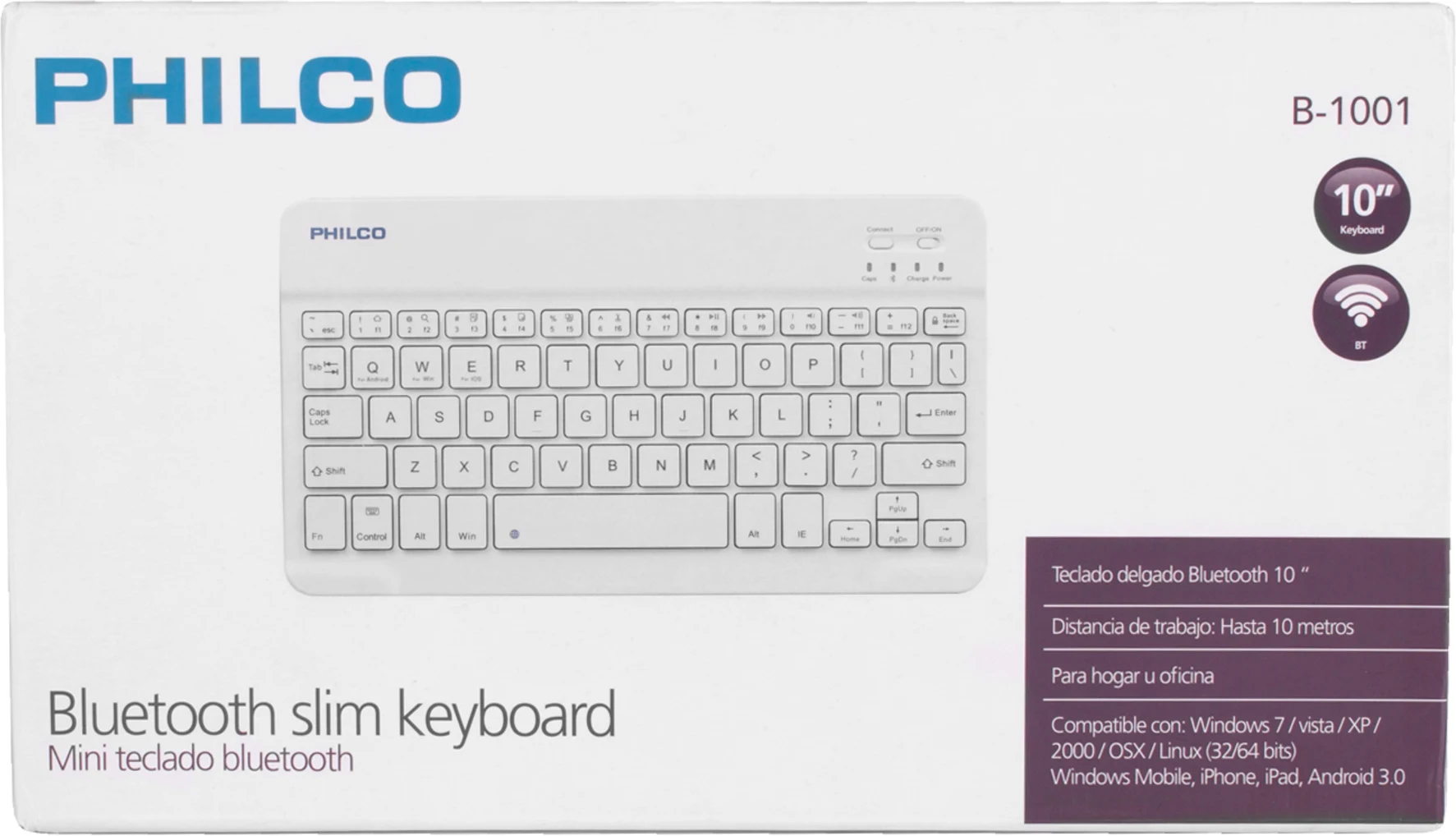Imagen 1 de MINI TECLADO BLUETOOTH 10 PULGADAS