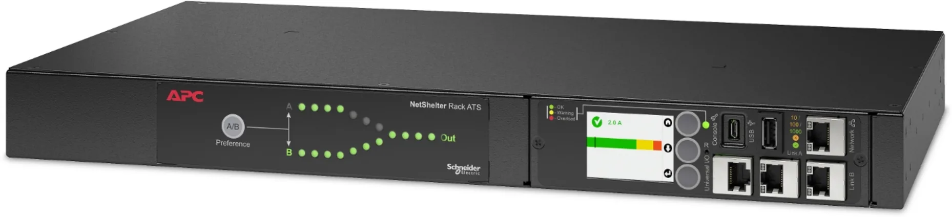 Imagen 0 de APC Rack Automatic Transfer Switch AP4423 Interruptor redundante (Mont. en Rack)