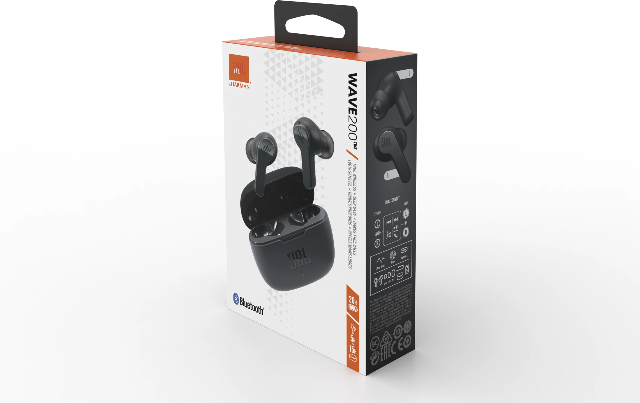Imagen 10 de Audífonos Inalámbricos JBL Wave 200 TWS, In-Ear BT5.0 Cuna de carga c/mic Negro