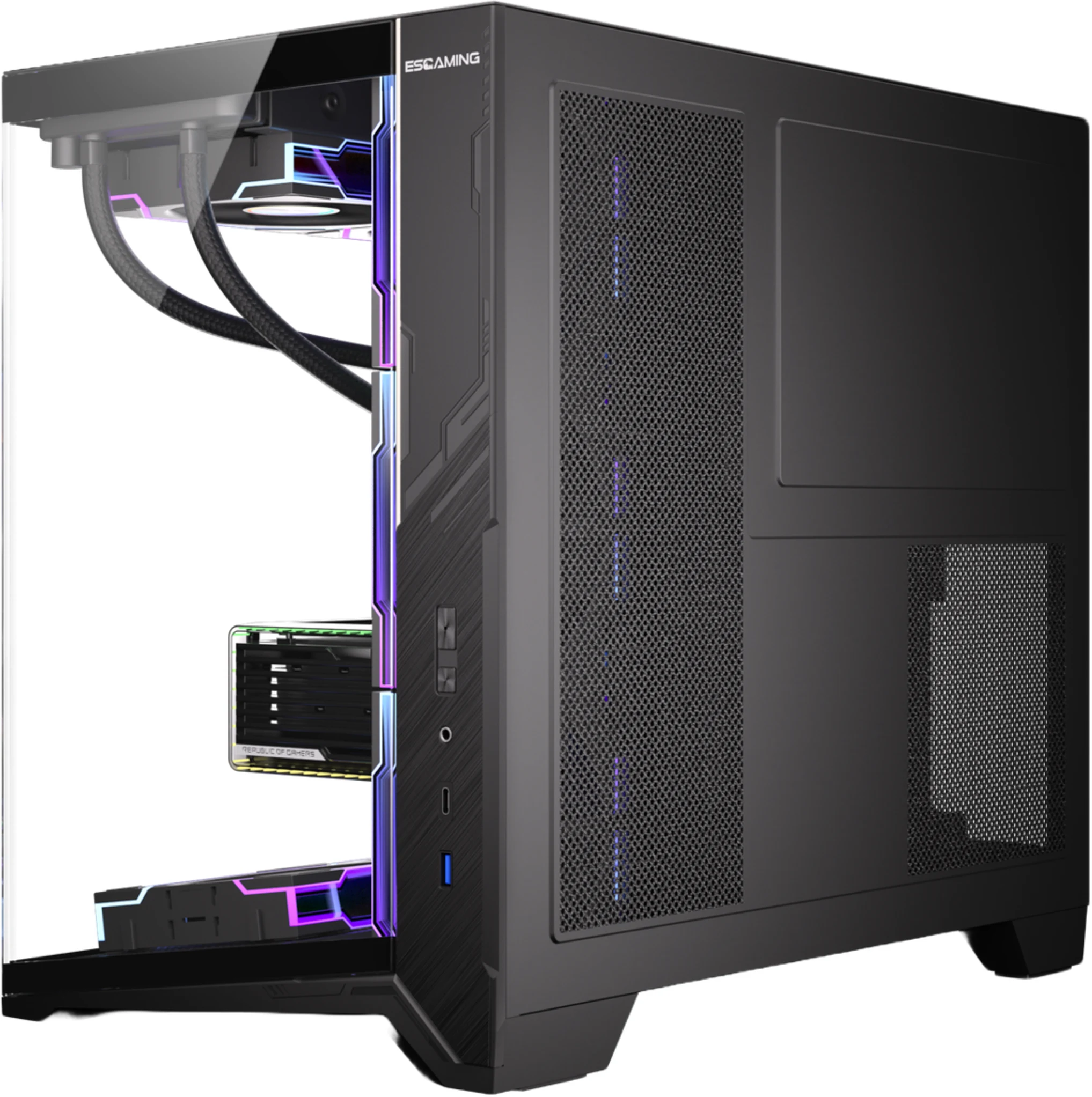 Imagen 4 de Gabinete Gamer ZERO MAX F8 270deg Vidrio Templado | ATX / Micro ATX | 7 Ventilad