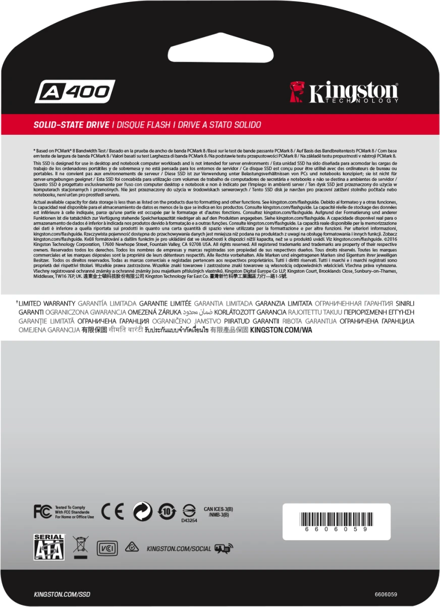 Imagen 4 de Unidad SSD Kingston SSDNow A400 240GB 2.5" 7mm SATA 3 Lect500MB/s Escr350MB/s