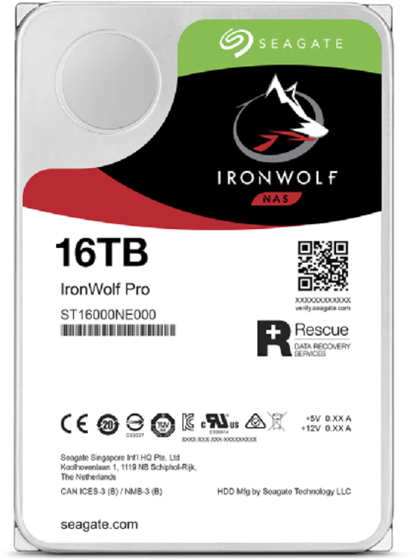 Imagen 3 de Disco Duro Seagate IronWolf Pro 16TB 3.5" 7200RPM SATA3 6Gbit/s 256MB p/NAS