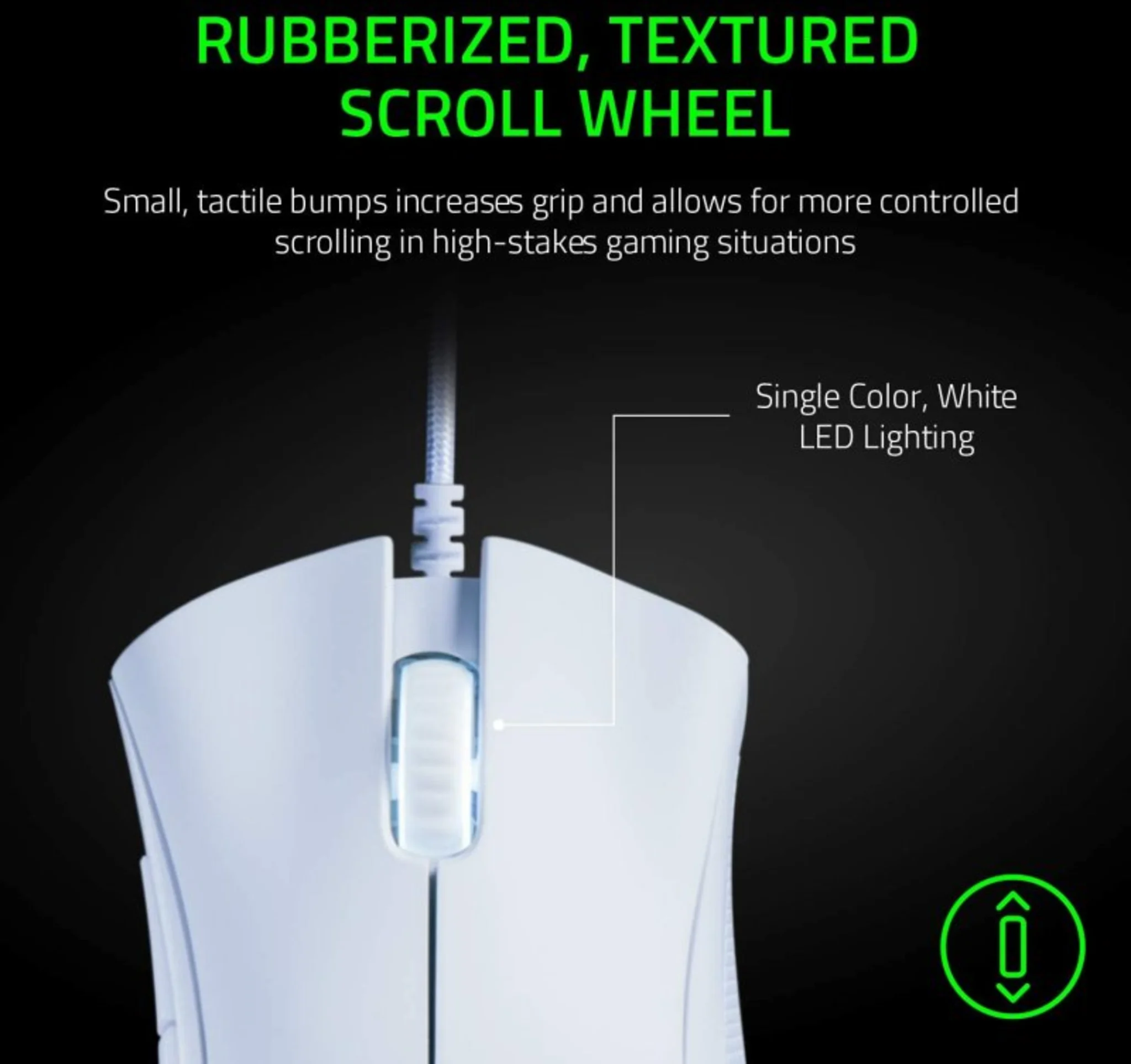 Imagen 4 de Mouse Gamer Alámbrico Razer DeathAdder Essential Ergo Óptico 6400DPI 5Btns White