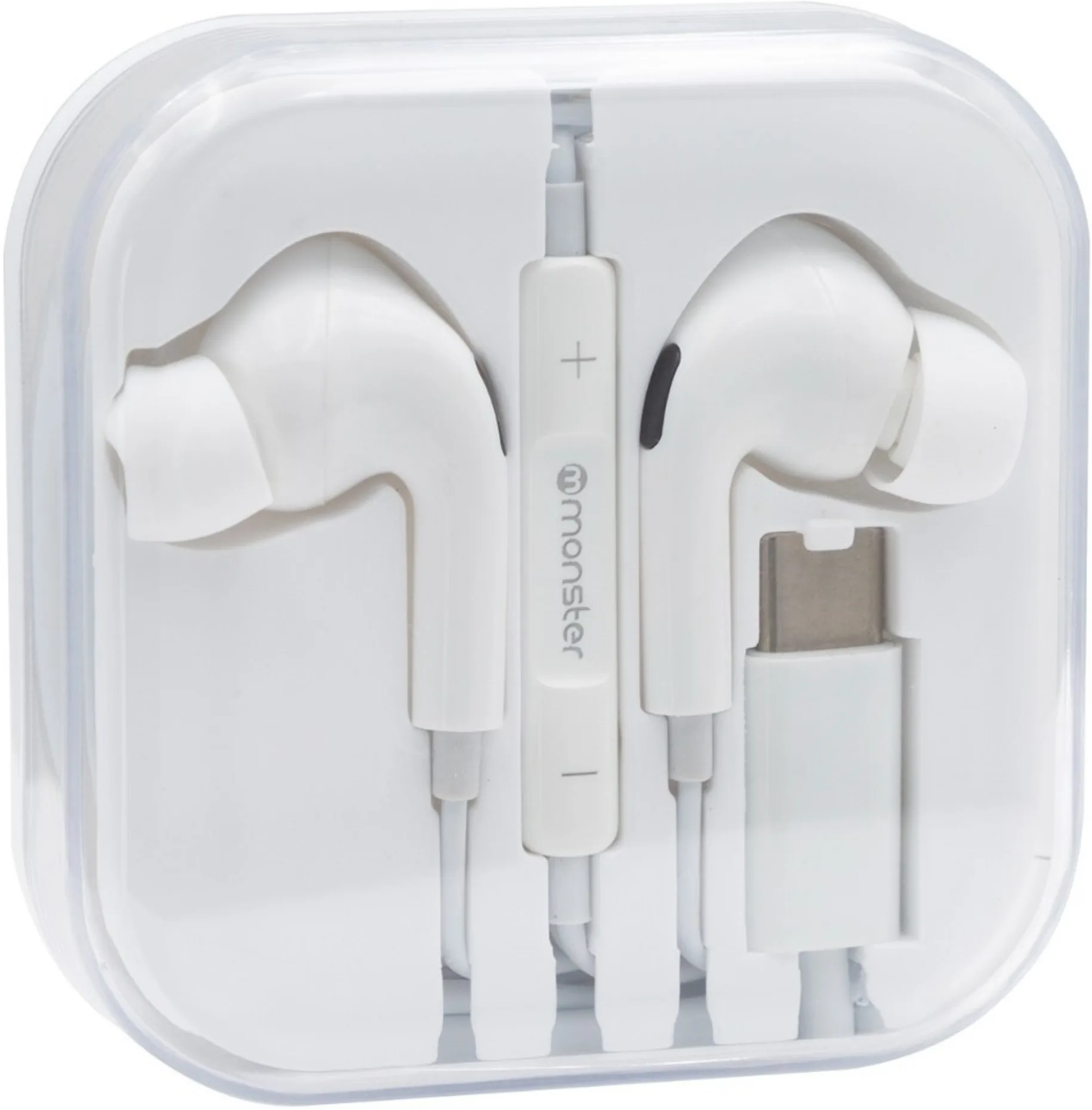 Imagen 4 de C21WT  AUDIF. MONSTER ALAMBRICO M/LIBRES TYPE-C BLANCO