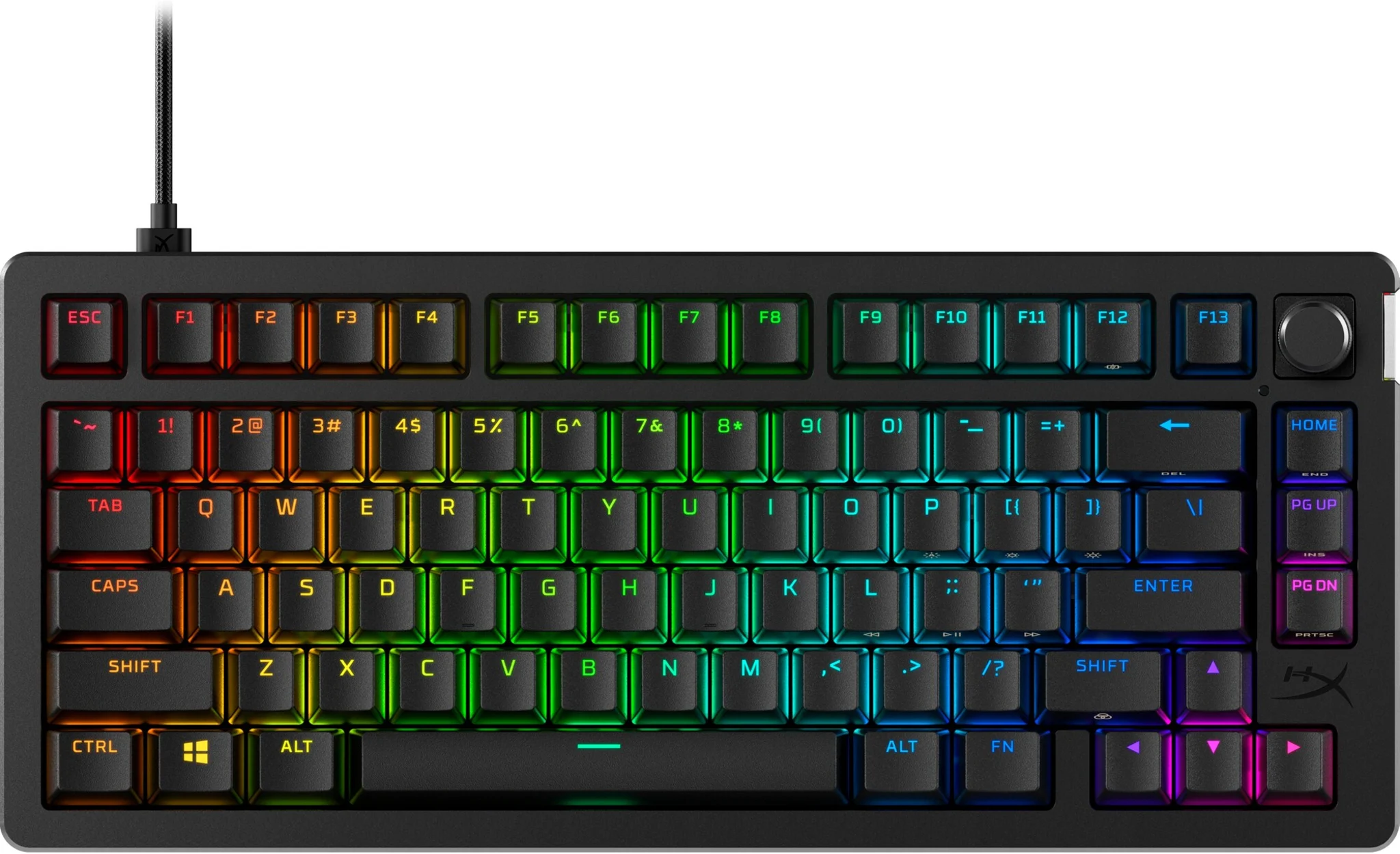 Imagen 3 de Teclado Gamer Alámbrico HyperX Alloy Rise 75 RGB Switches HyperX Red Español Neg