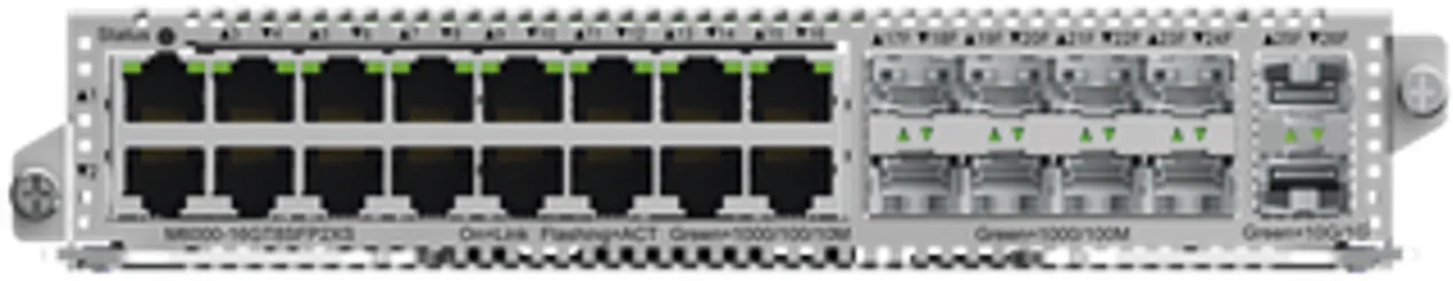 Imagen 1 de M6000-16GT8SFP2XS. Slot Modular para NBS6002 con 16 puertos de cobre, 8 puertos SFP 1Gbps, 2 Puertos