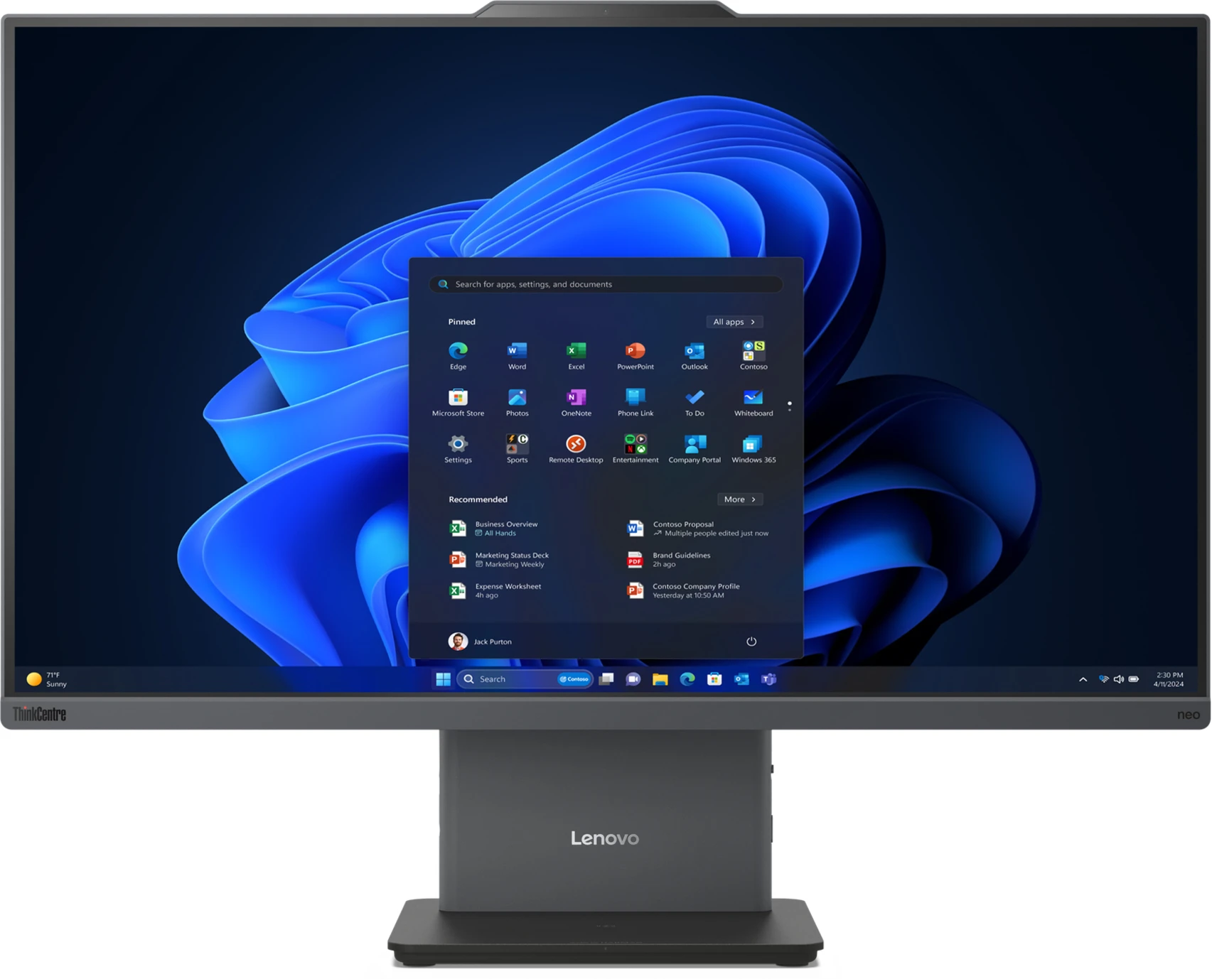 Imagen 0 de Computador Lenovo AIO ThinkCentre Neo 55a 24 G6 Ryzen 5 220 16GB 512GB 23.8"W11P