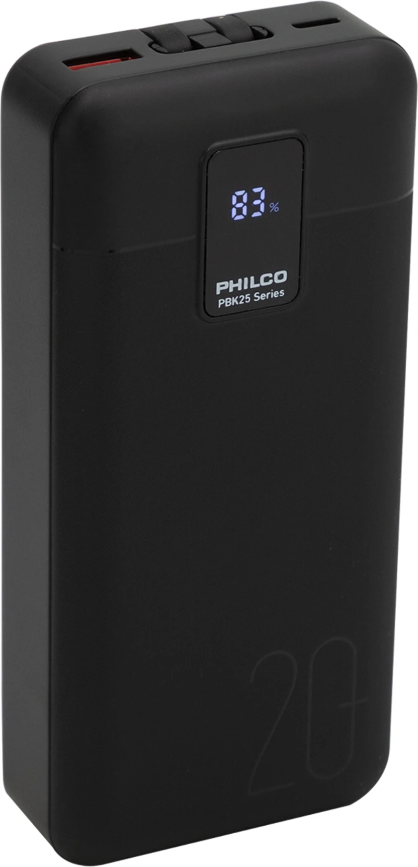 Imagen 0 de Power Bank Philco PBK25-20K 20.000mAh  PD 22.5W Color negro