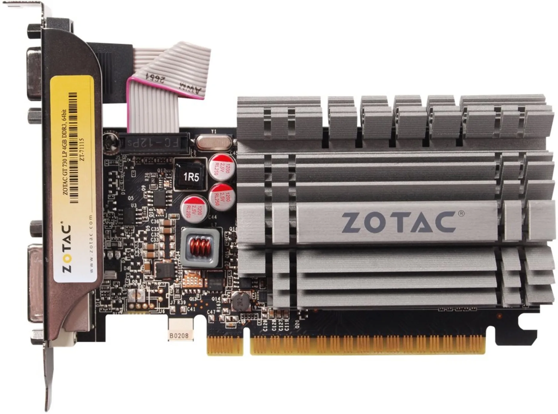 Imagen 1 de Tarjeta de Video Zotac NV-GF-GT730 4GB DDR3 PCIe HDMI DVI VGA Low Profile Pasivo