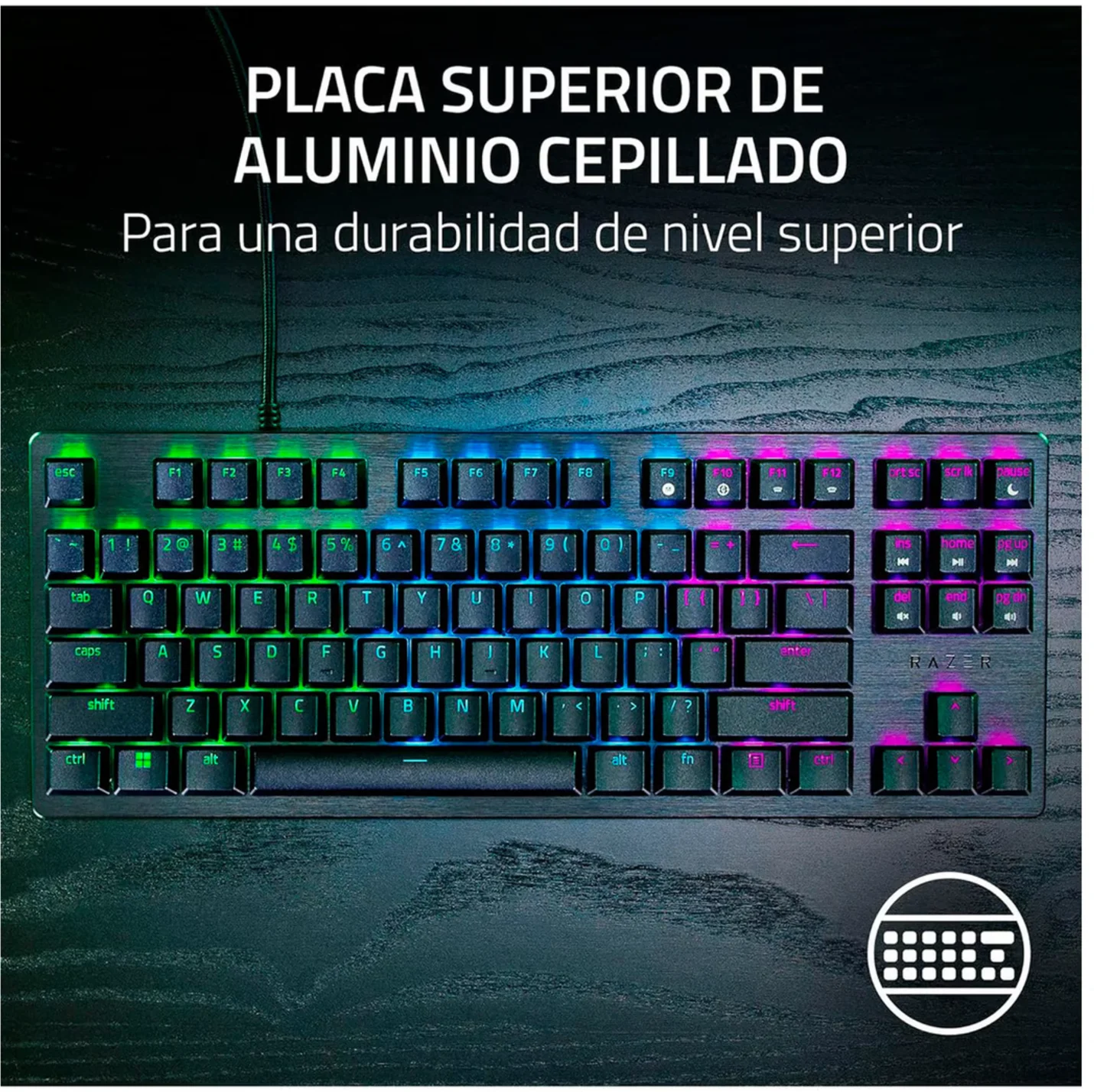 Imagen 1 de Taclado Gamer Alámbrico Razer Huntsman V3 X Tenkeyless Optic RGB, Español