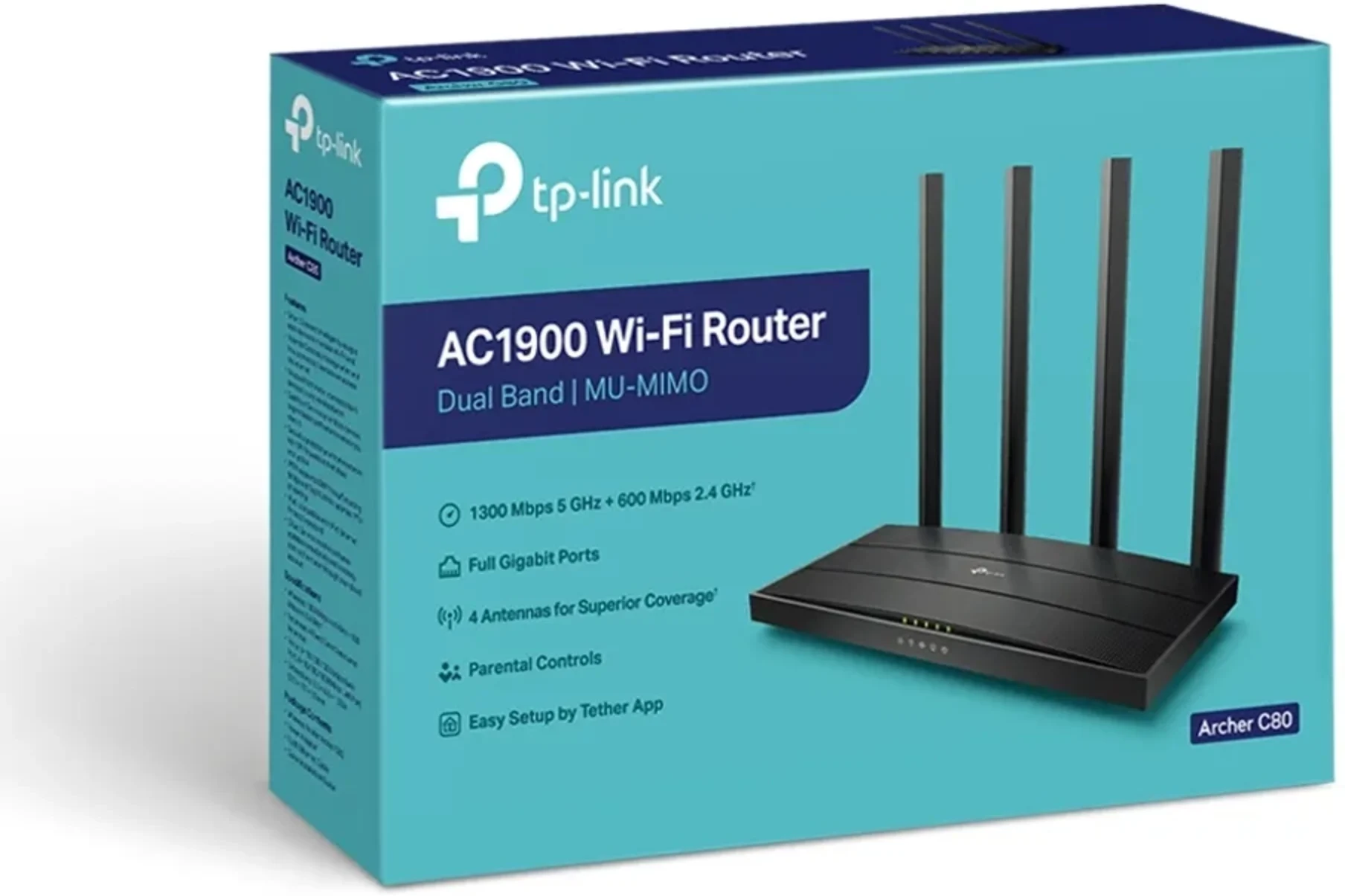 Imagen 3 de Router TP-Link WiFi AC1900 MU-MIMO 3X3 doble banda (1300Mbps en 5Ghz y 600Mbps)