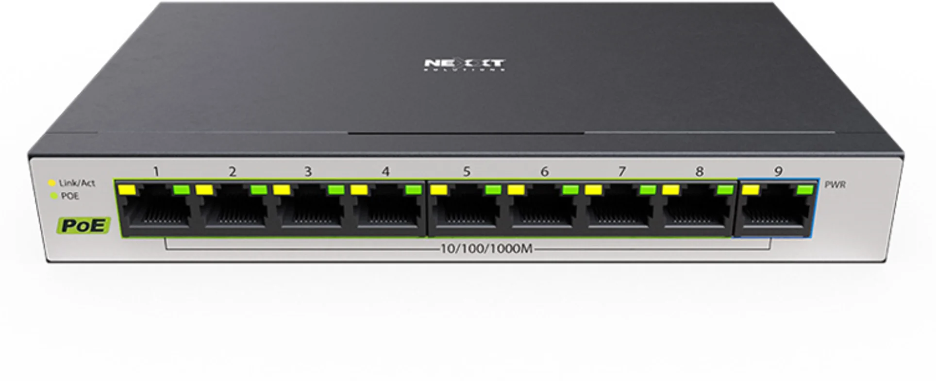 Imagen 0 de Switch Gigabit Nexxt Vertex V900P 9 Puertos PoE+, Escritorio, 120W 10/100/1000Mb