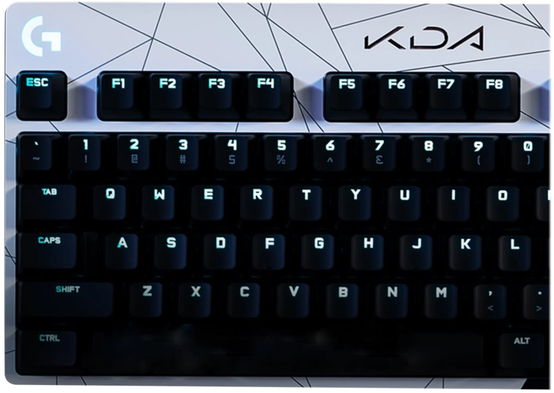 Imagen 2 de Logitech Keyboard Gaming Pro LOL Dewey KDA Negro/Blanco