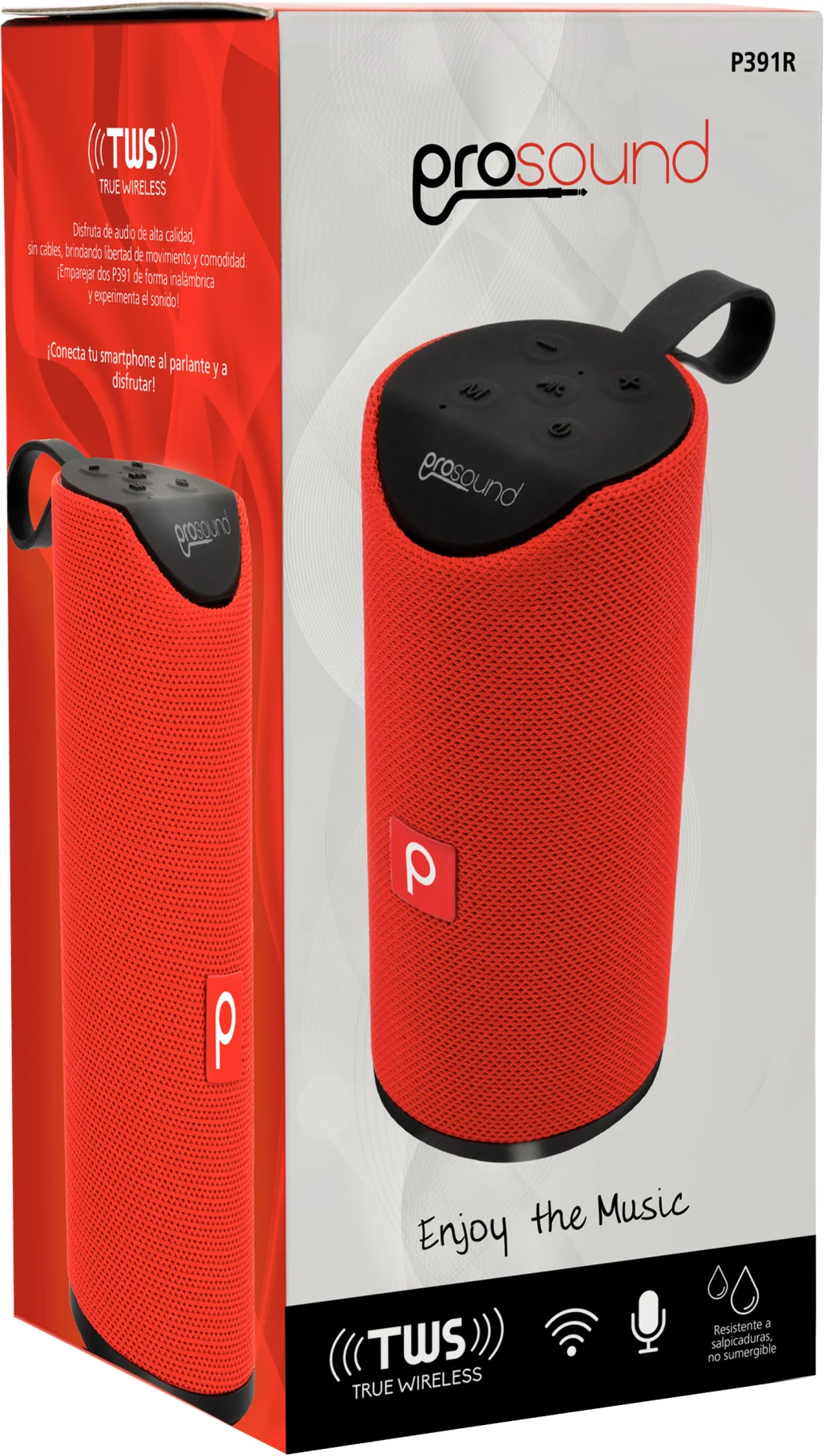 Imagen 0 de PARLANTE BT P391 PROSOUND ROJO