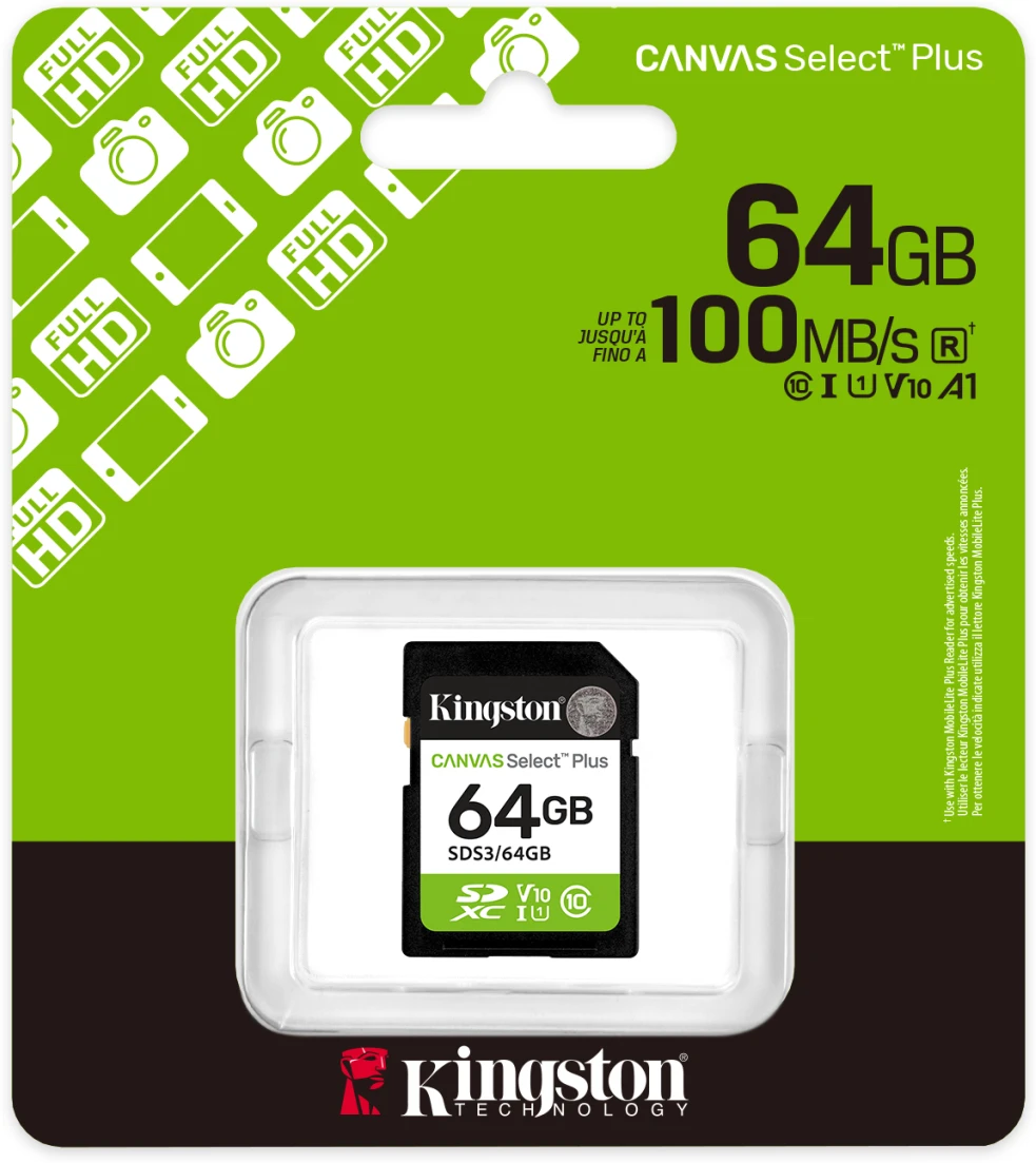 Imagen 2 de Memoria SDXC 64GB Kingston Canvas Select Plus Gen3 100MB/s