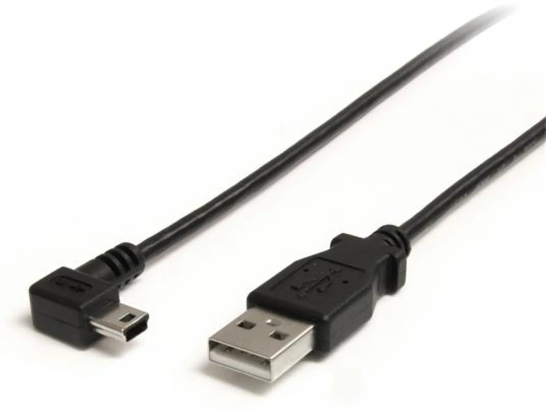 Imagen 0 de Cable mini USB a USB Tipo-A 0.9mt Mini B Acodado 90° Color Negro - StarTech