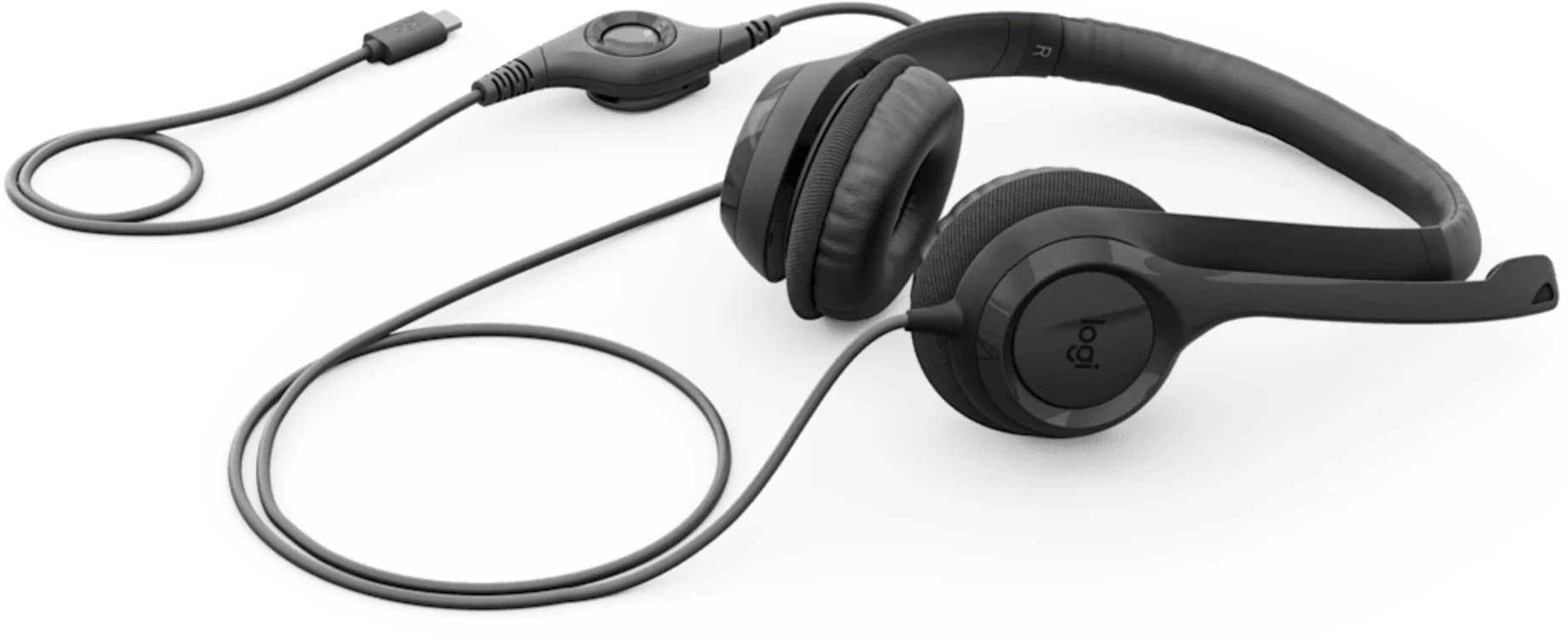 Imagen 1 de Audífonos Logitech H390 USB-C Conectividad Alámbrica con Micrófono Negro