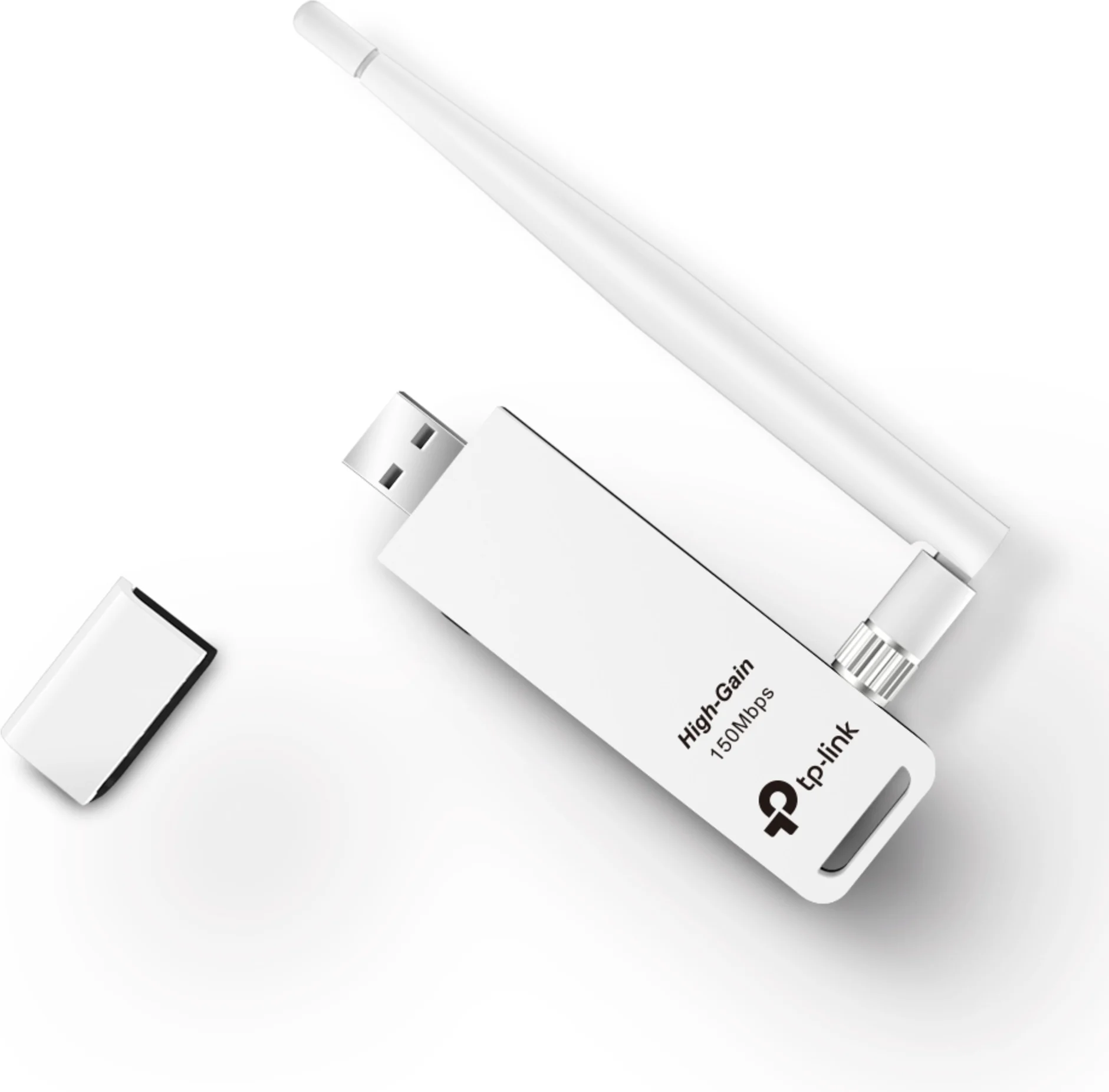 Imagen 1 de Adaptador de Red USB 2.0 WIFI N150 Vel. 150 Mbps con antena / TL-WN722N