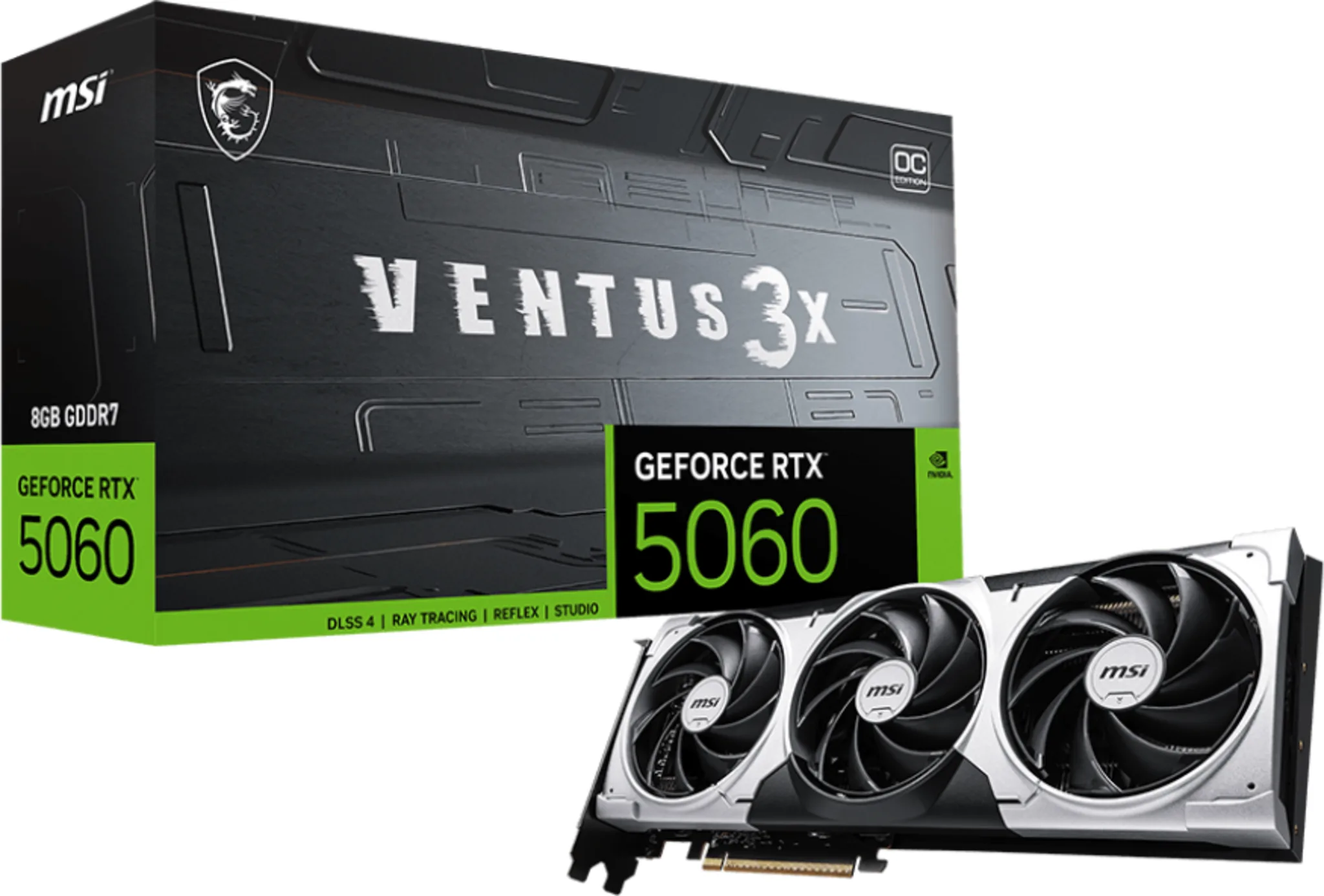 Imagen 0 de MSI GeForce RTX 5060 8G VENTUS 3X OC [G5060-8V3C]