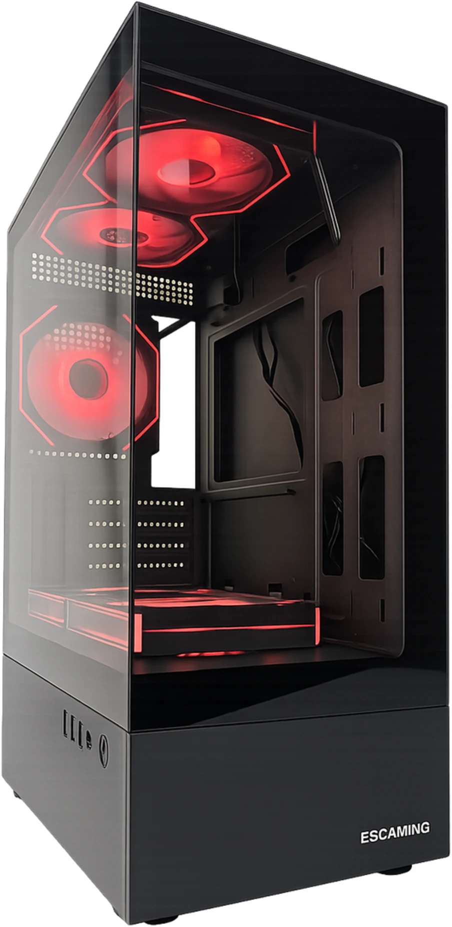 Imagen 8 de Gabinete Gamer ESGAMING H60, 5 Ventiladores ARGB, m-ATX, Negro