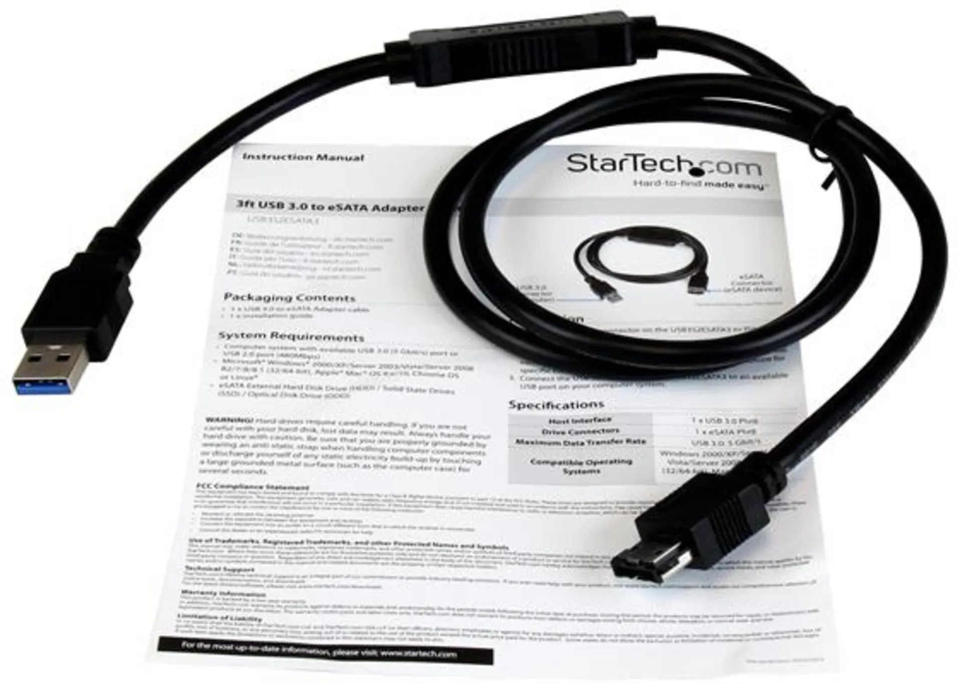 Imagen 6 de USB 3.0 to eSATA HDD/SSD/ODD 3ft Cable