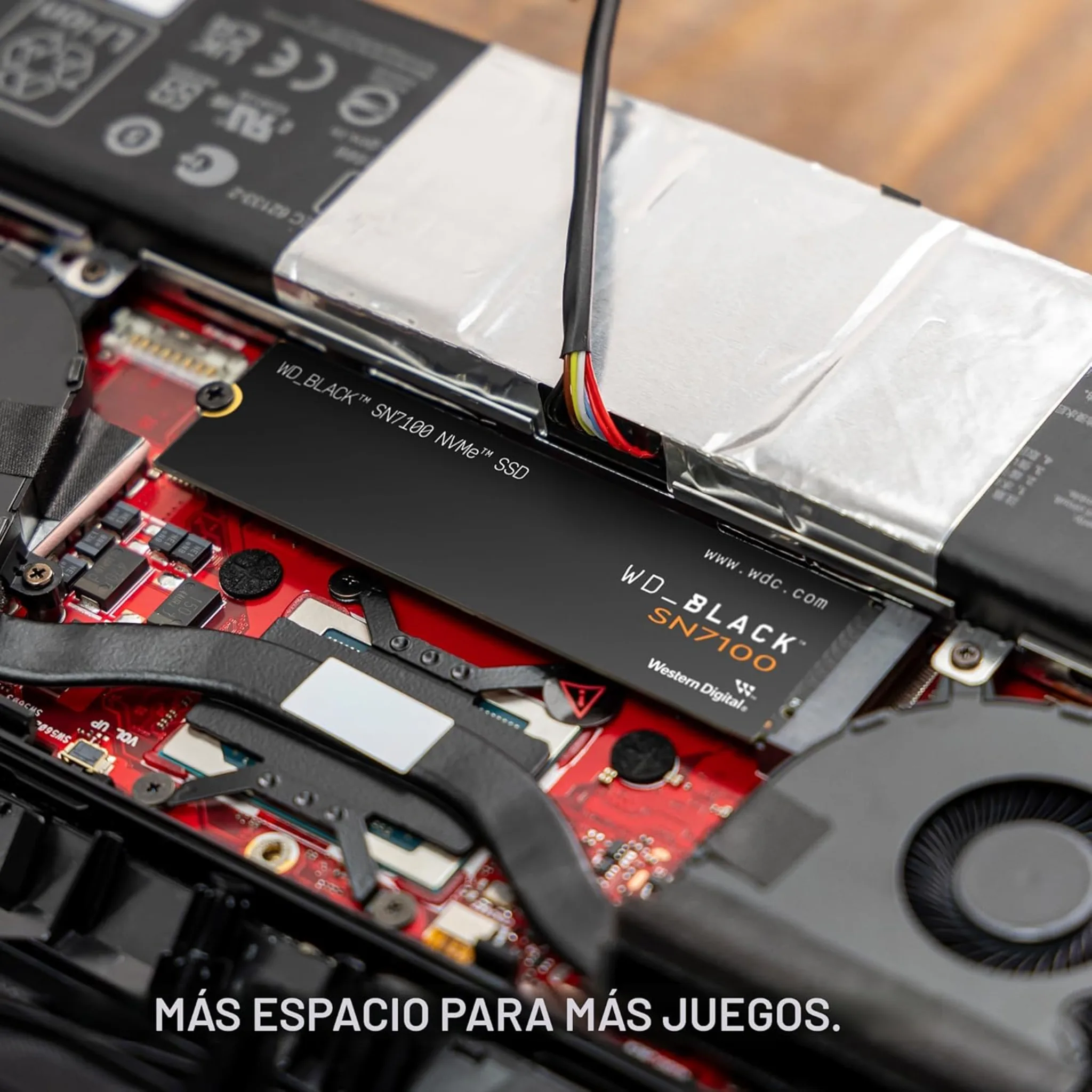 Imagen 2 de Unidad SSD Western Digital Black SN7100 2TB M.2 22*80 PCIe4 Le7250MBs Es6900MBs