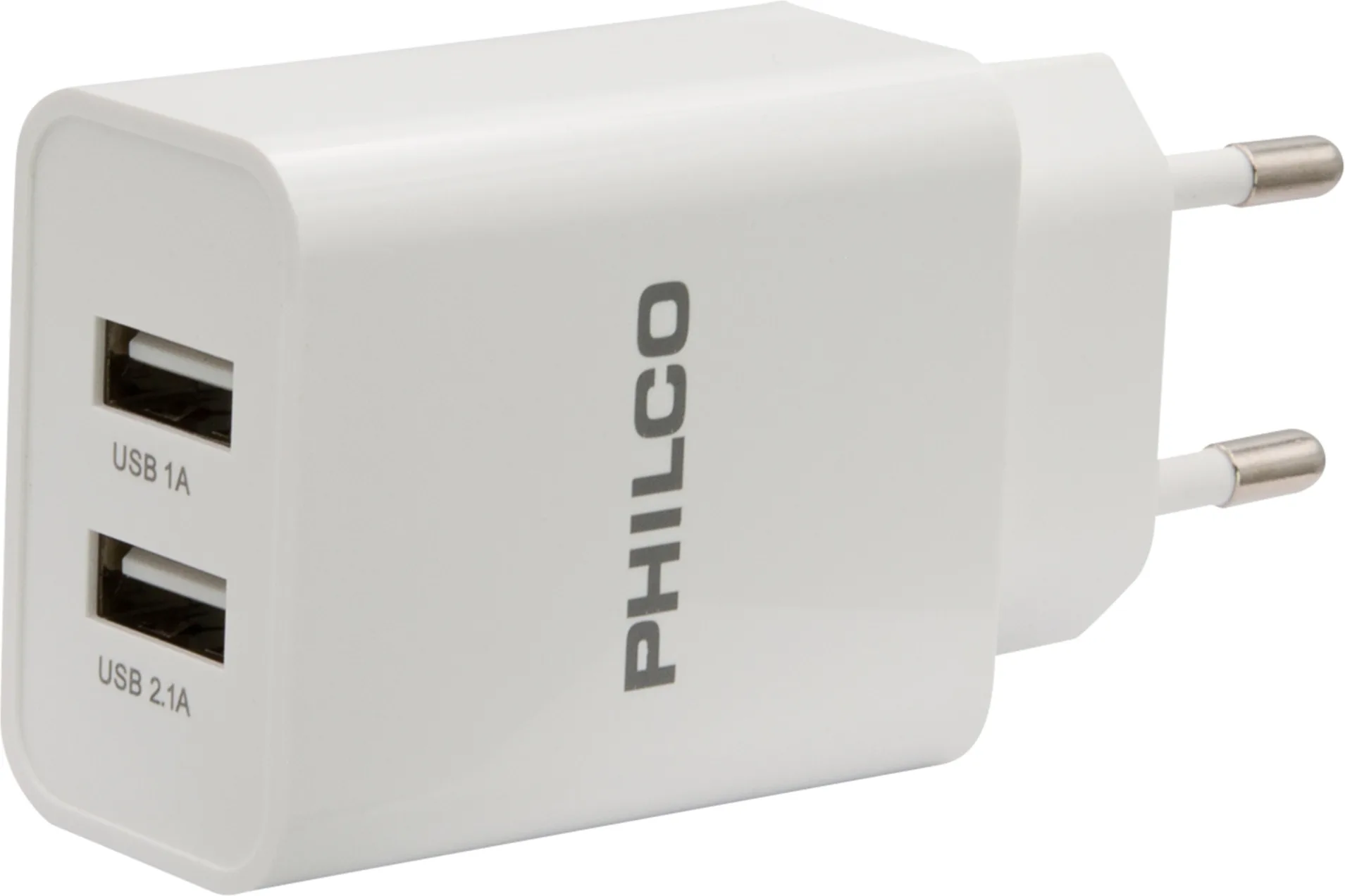 Imagen 2 de CARG. DE PARED 2.1 A DOBLE USB C/CABLE TIPO C R2109 BLANCO