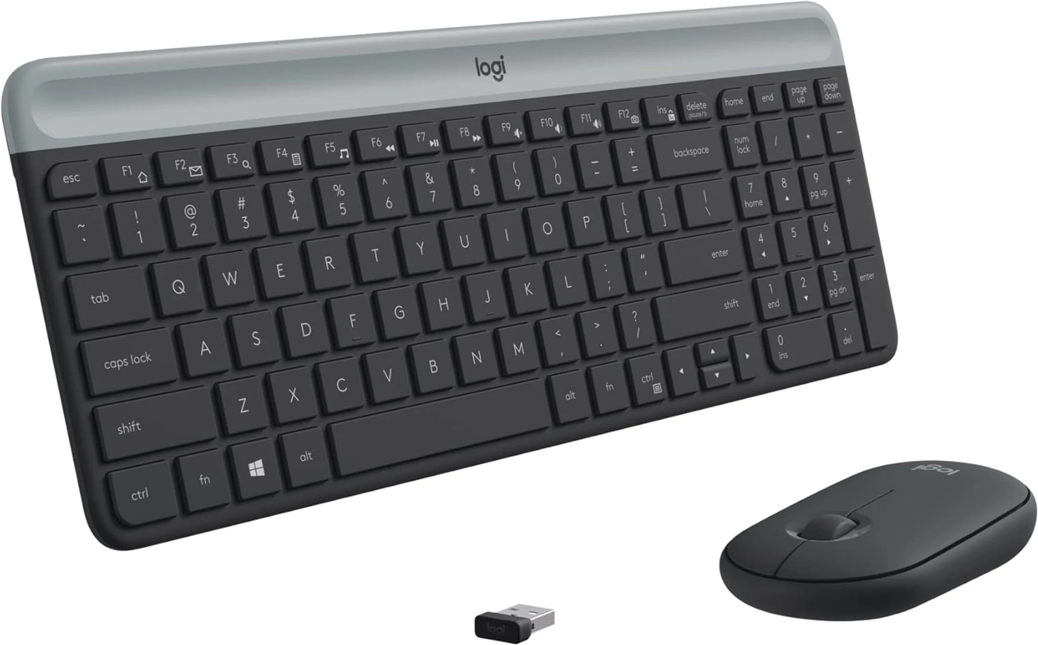 Imagen 1 de Kit Teclado Mouse Inalámbrico Logitech Slim MK470 2.4Ghz USB Negro