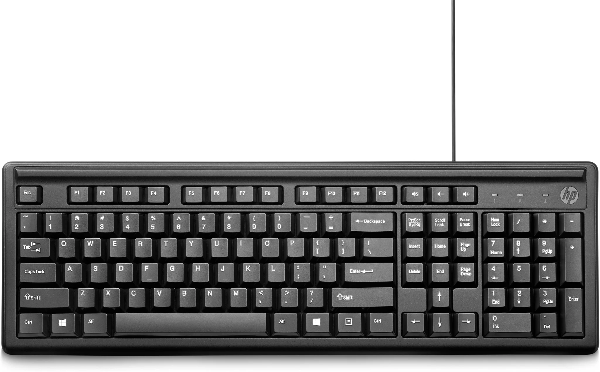 Imagen 0 de Teclado Alámbrico HP 100 En Español Interfaz  USB Color Negro