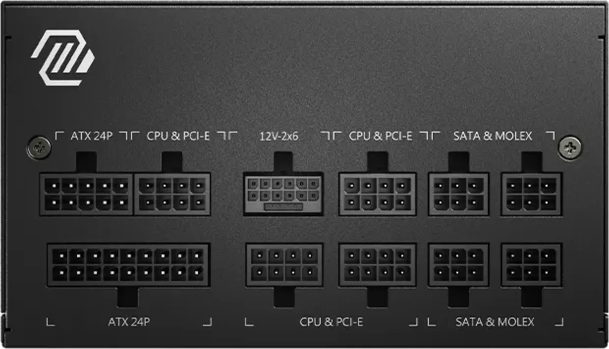 Imagen 1 de Fuente de Poder MSI MAG A850GL 850W 80 Plus Gold Full Modular PFC act. ATX Negro