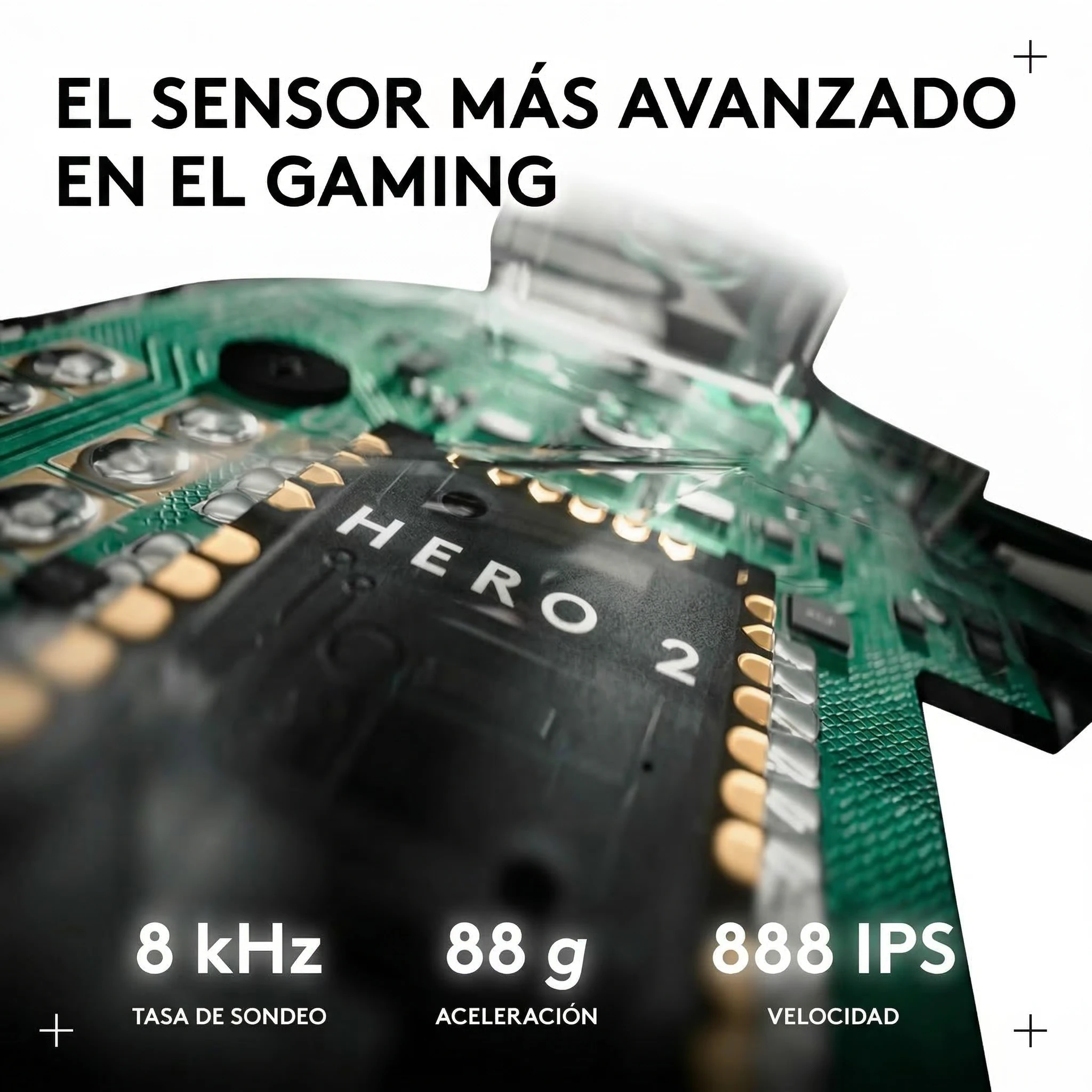 Imagen 2 de Mouse Gamer Inalámbrico Logitech PRO X2 SUPERSTRIKE Óptico 44000dpi Blanco/Negro