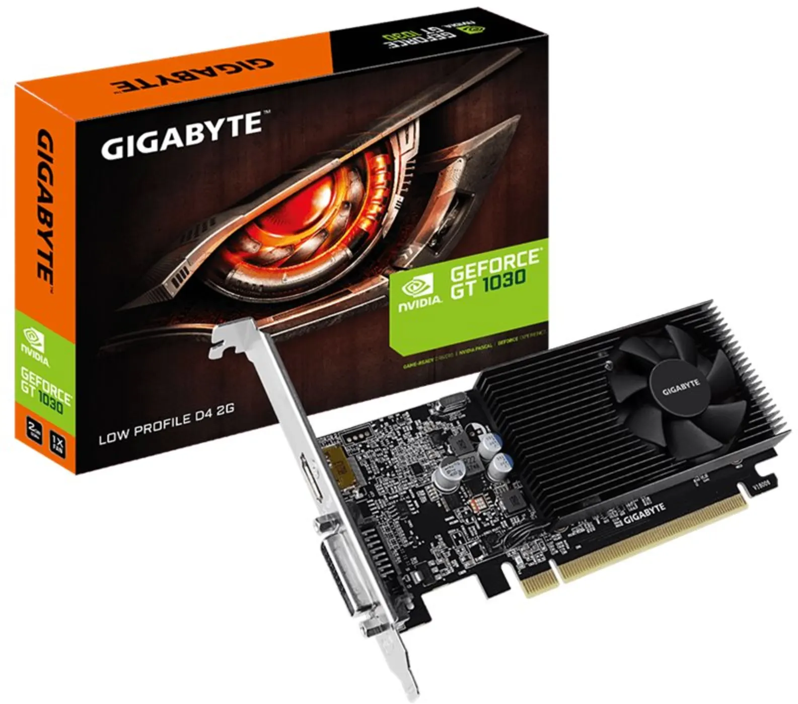 Imagen 4 de Tarjeta de Video Gigabyte GF-GT 1030 D4 2GB DDR4 PCIe3.0 DVI-D HDMI 1*FAN LowPrf