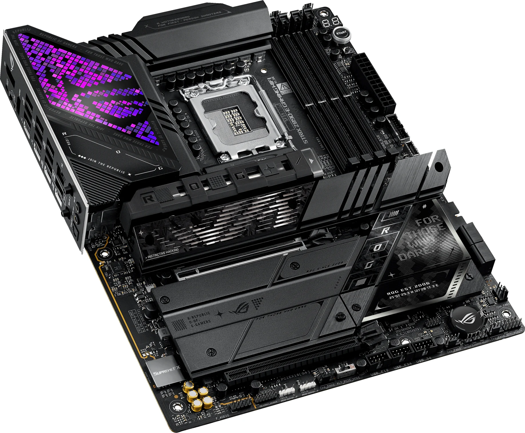 Imagen 8 de Tarjeta Madre Asus ROG Strix Z890-E Gaming WiFi LGA1851 4*DDR4 7*M.2 DP HDMI ThB