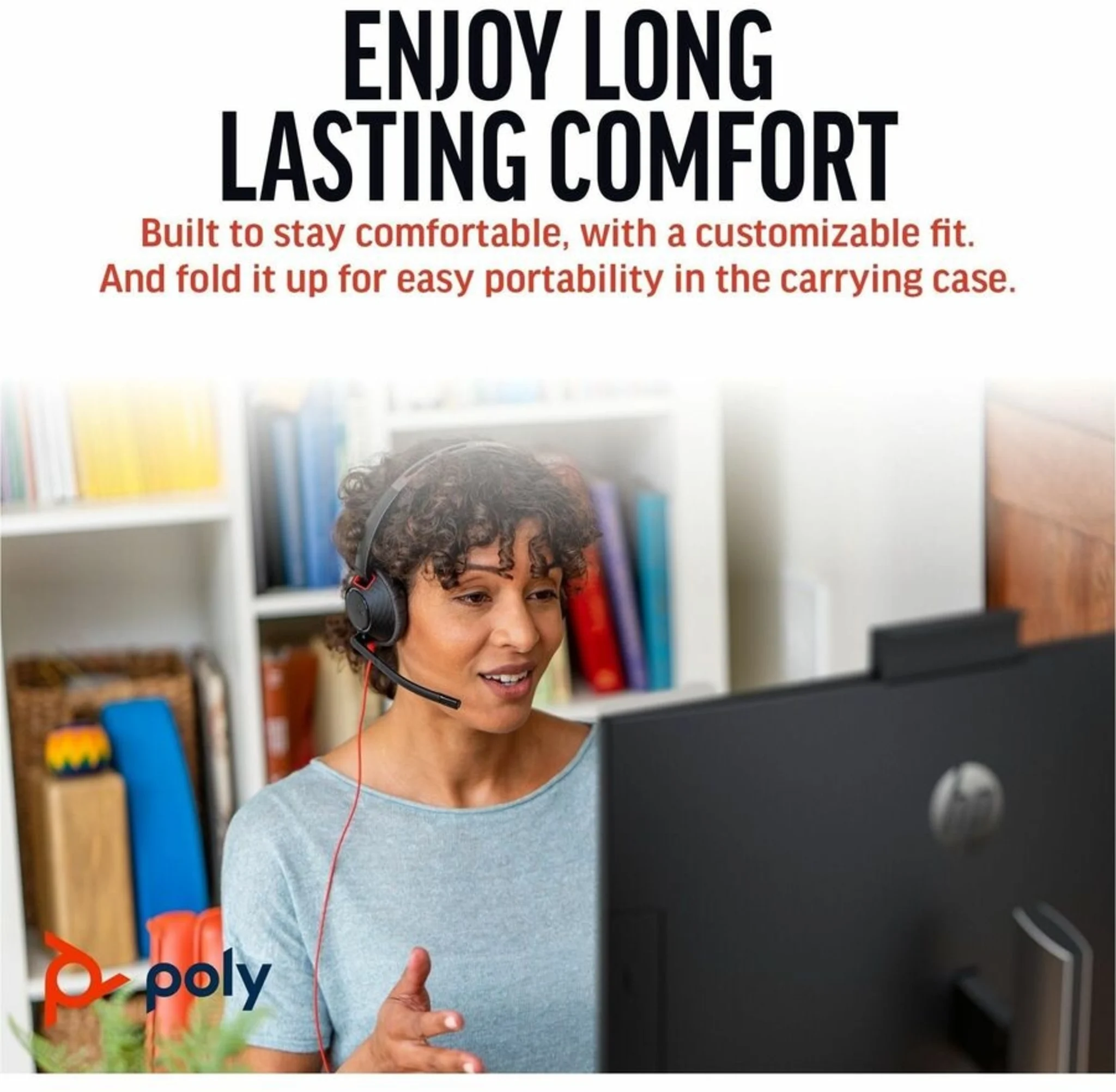 Imagen 3 de Audífonos Alámbricos Poly Blackwire 5220, con micrófono, Stereo USB-C Negro