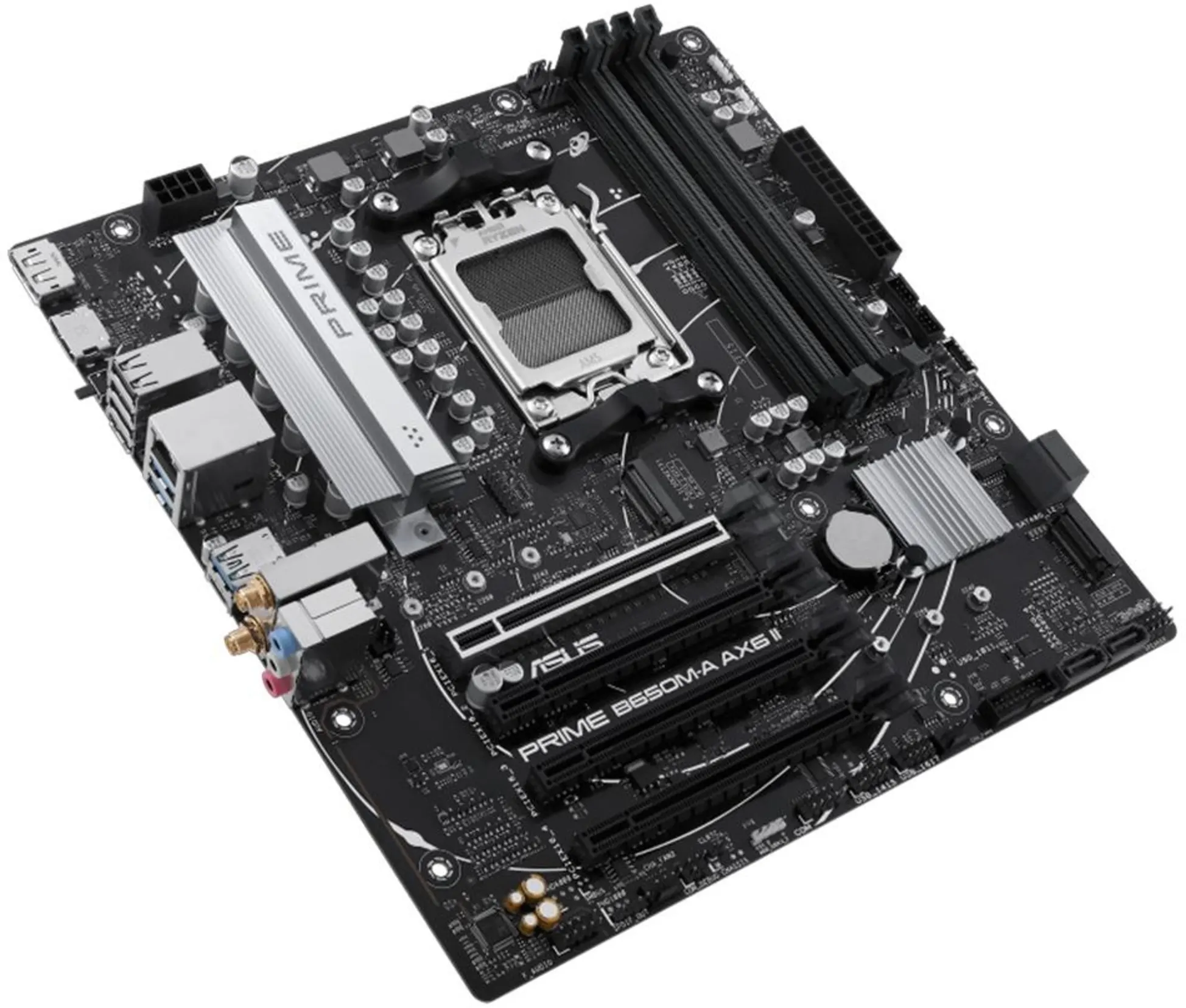 Imagen 3 de Tarjeta madre Asus PRIME B650M-A AX6 II AM5 AMD 4*DDR5 WiFi DP HDMI USB 10Gbps