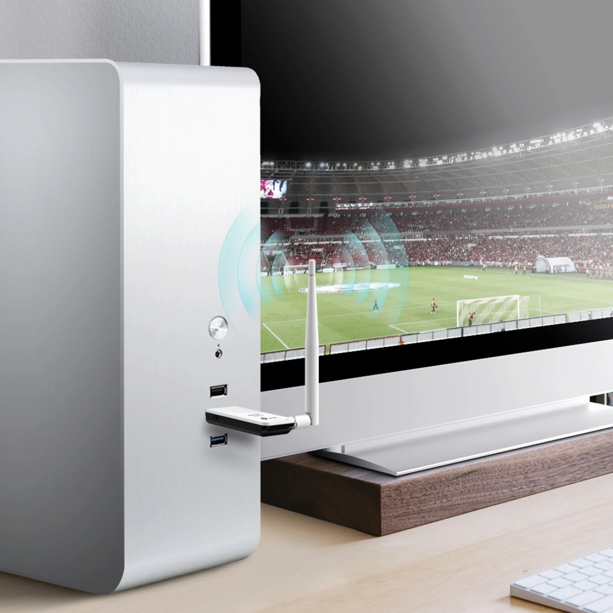 Imagen 6 de Adaptador de Red USB 2.0 WIFI N150 Vel. 150 Mbps con antena / TL-WN722N