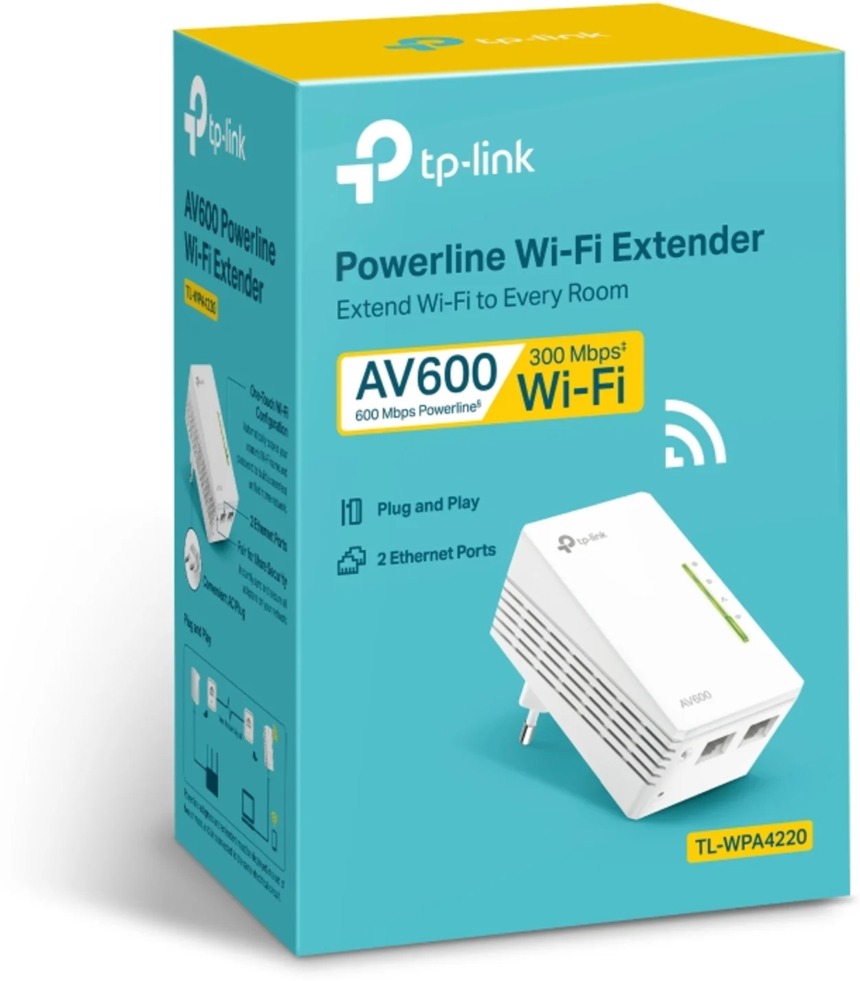 Imagen 5 de Extensor Powerline WiFi AV500 a 300 Mbps TL-WPA4220