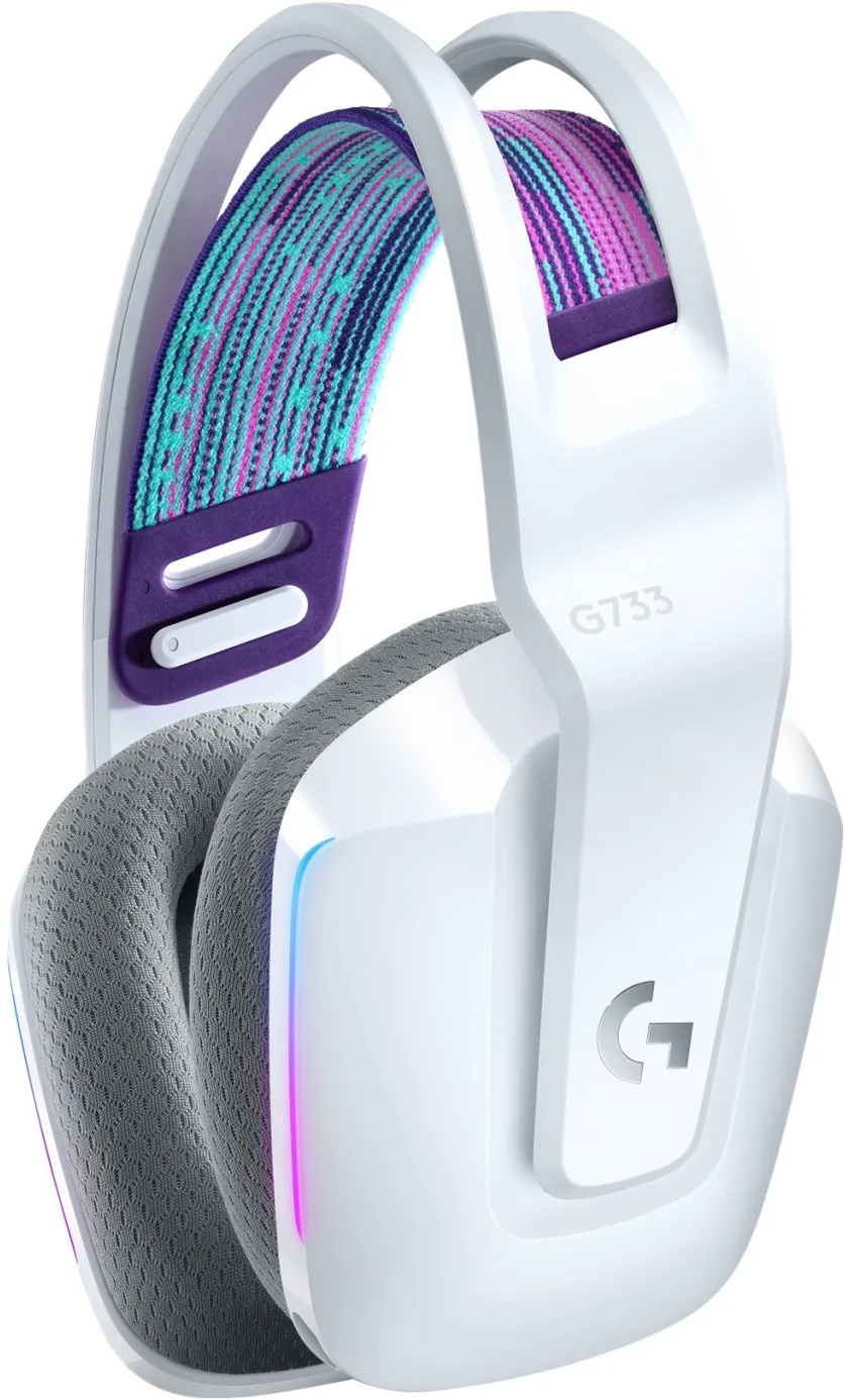 Imagen 5 de Audífonos Gamer Inalámbricos Logitech G733 LIGHTSPEED RGB 7.1 cMic USB2.0 Blanco