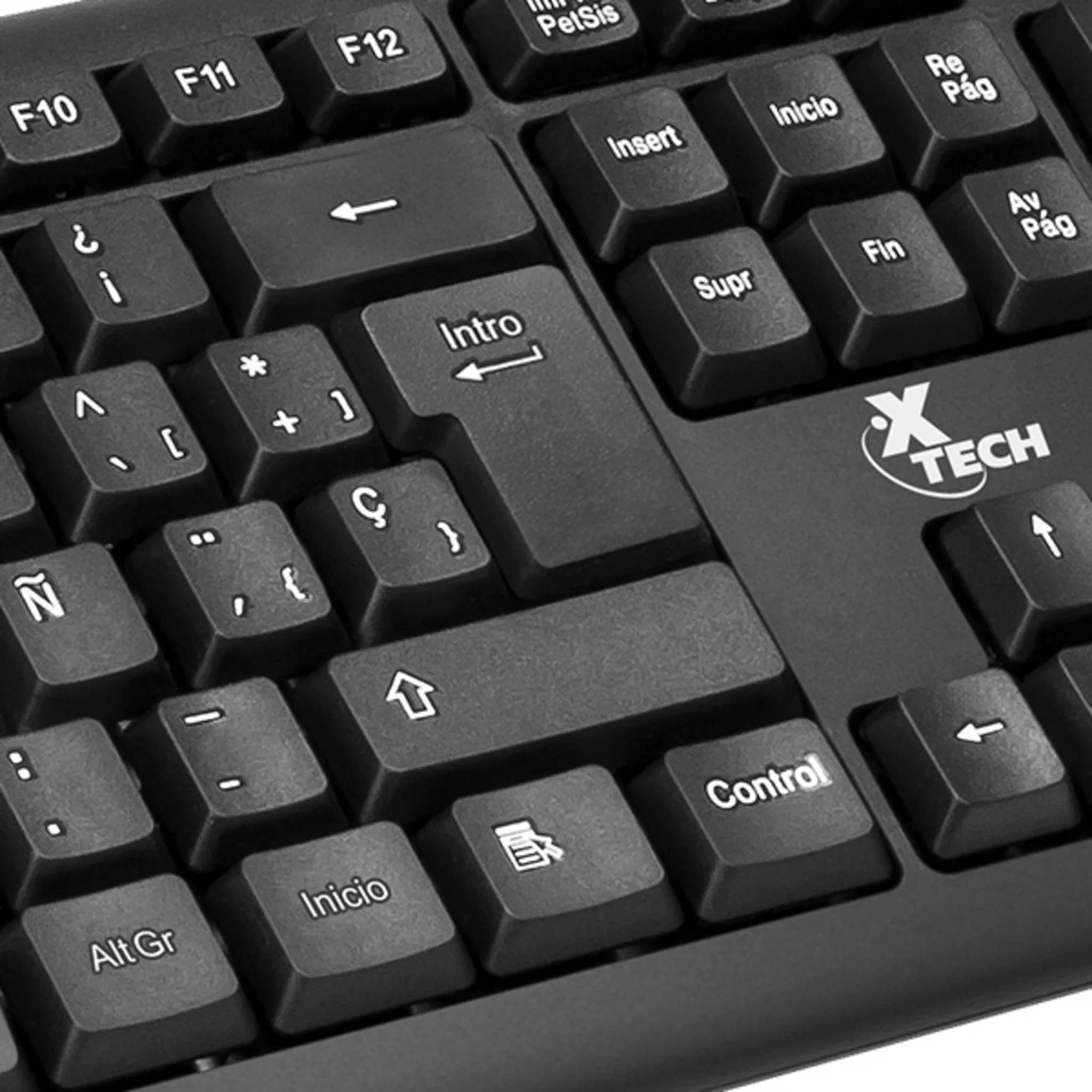 Imagen 1 de Teclado Alámbrico XTech XTK-092S, Tradicional QWERTY+Numér USB2.0 Español Negro