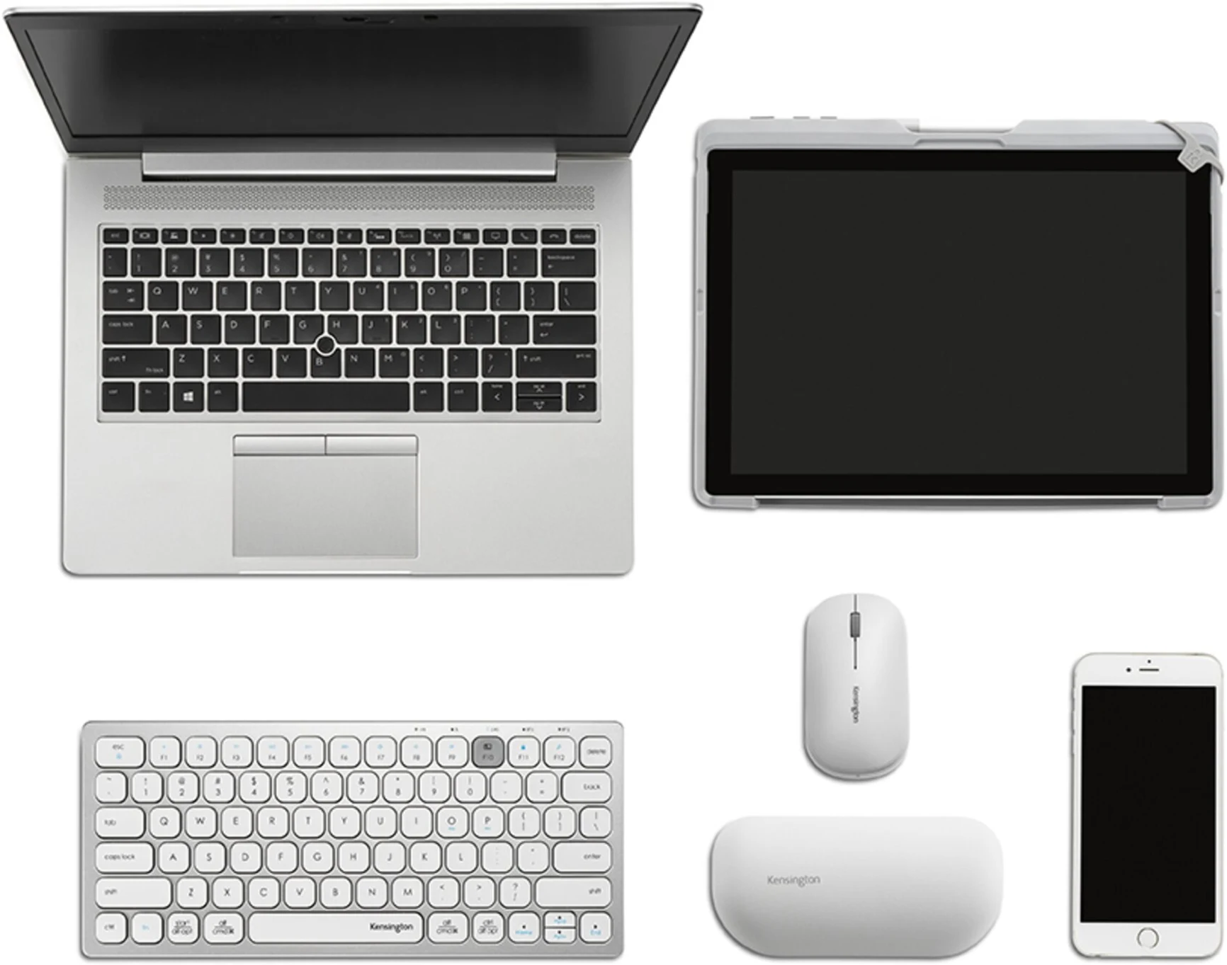 Imagen 1 de Teclado Inalámbrico Kesington 2.4 GHz + Bluetooth Compact Silver