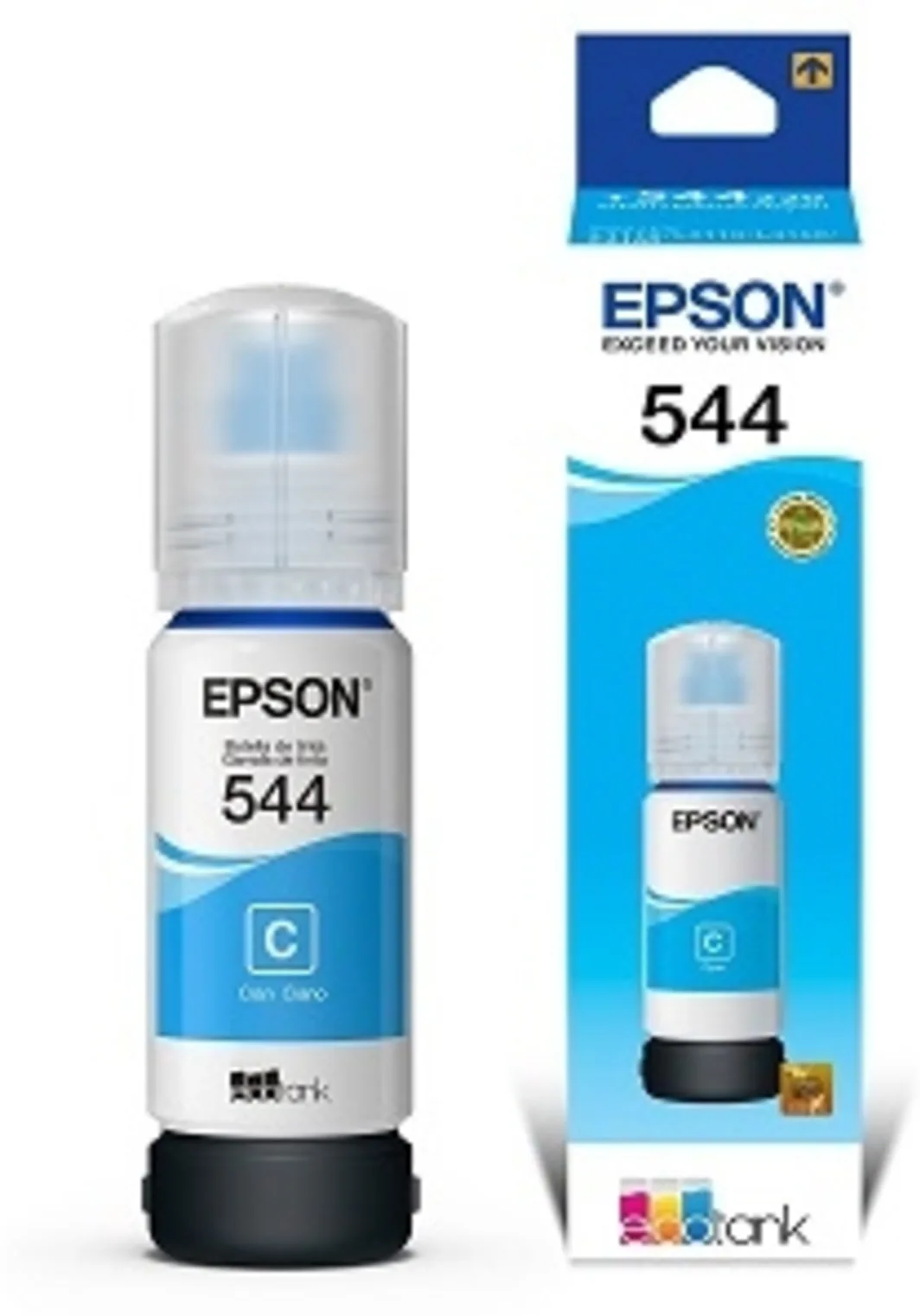 Imagen 0 de Botella de Tinta Epson T544 Color CYAN para EcoTank L3110 (65ml) 7500 Pag.