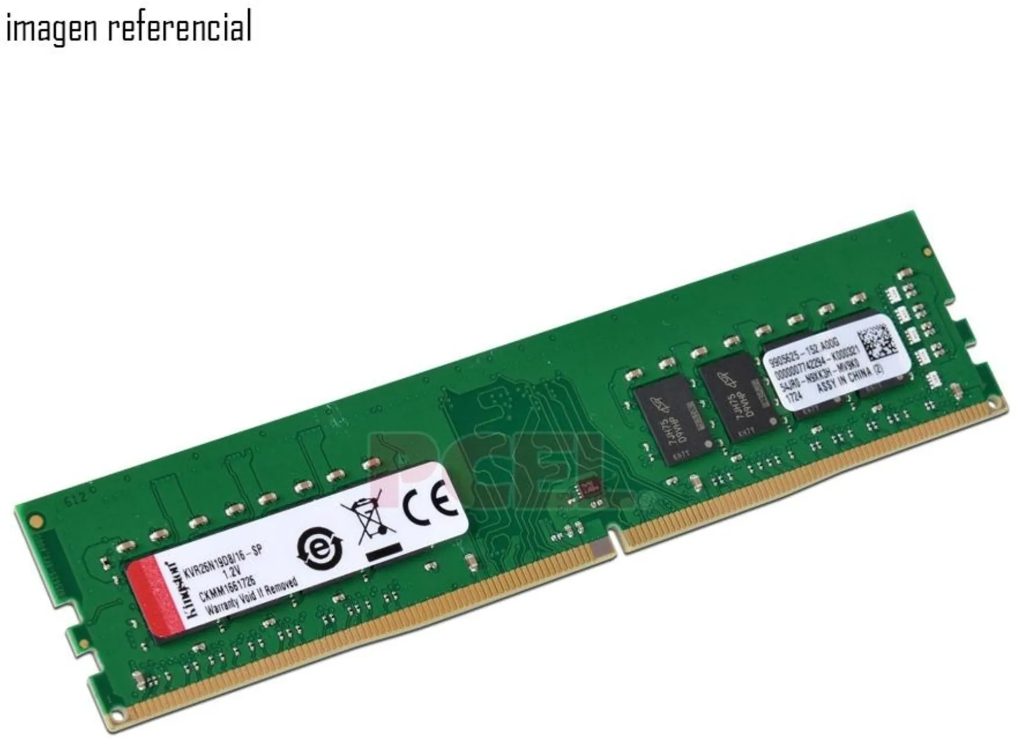 Imagen 0 de Memoria RAM 8GB DDR4 2666MHz DIMM ECC REG 1.2V 288p Kingston p/PC Servidor